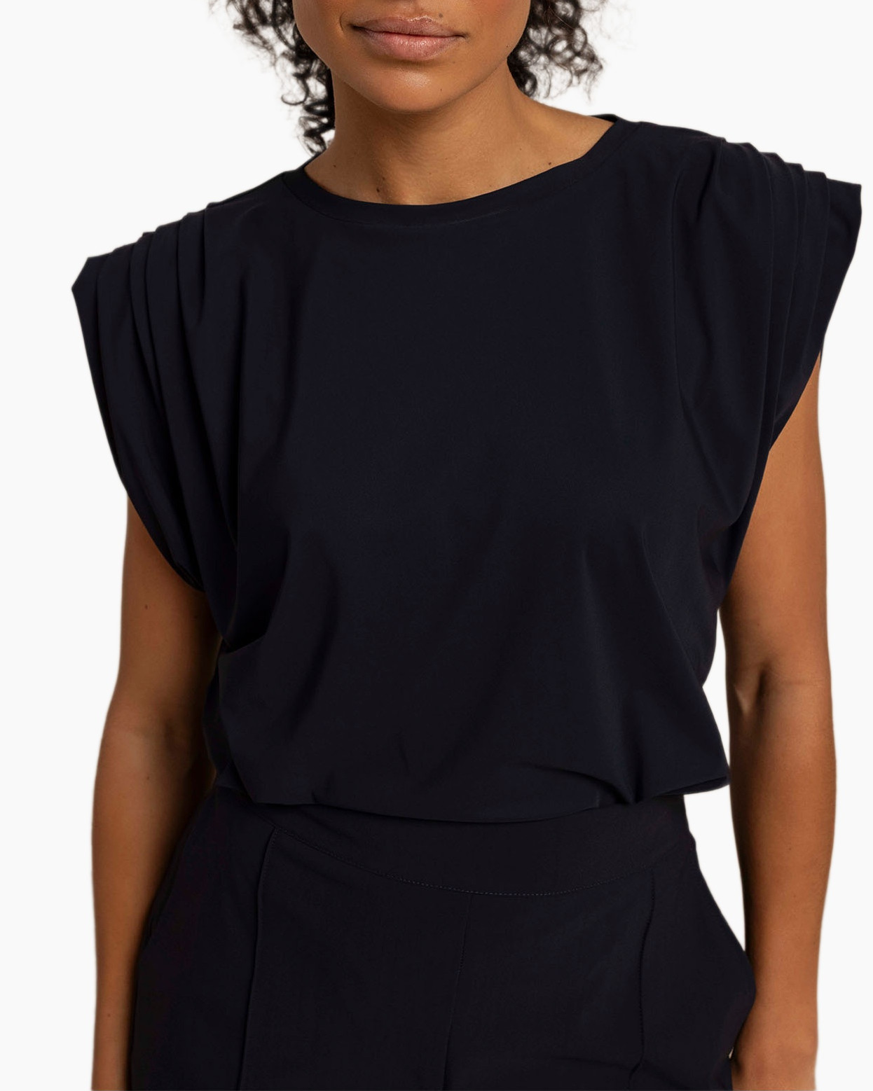 top, tshirt, sleeveless, black, bodysuit