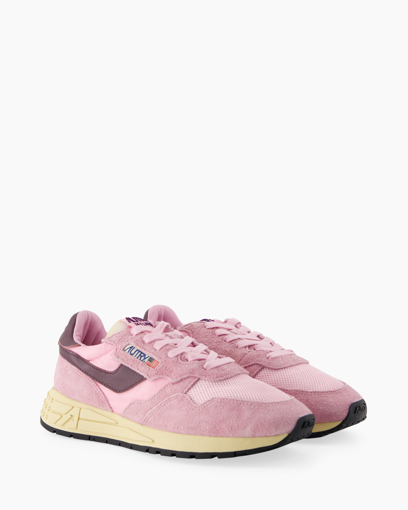 sneaker, pink, suede, mesh, low-top