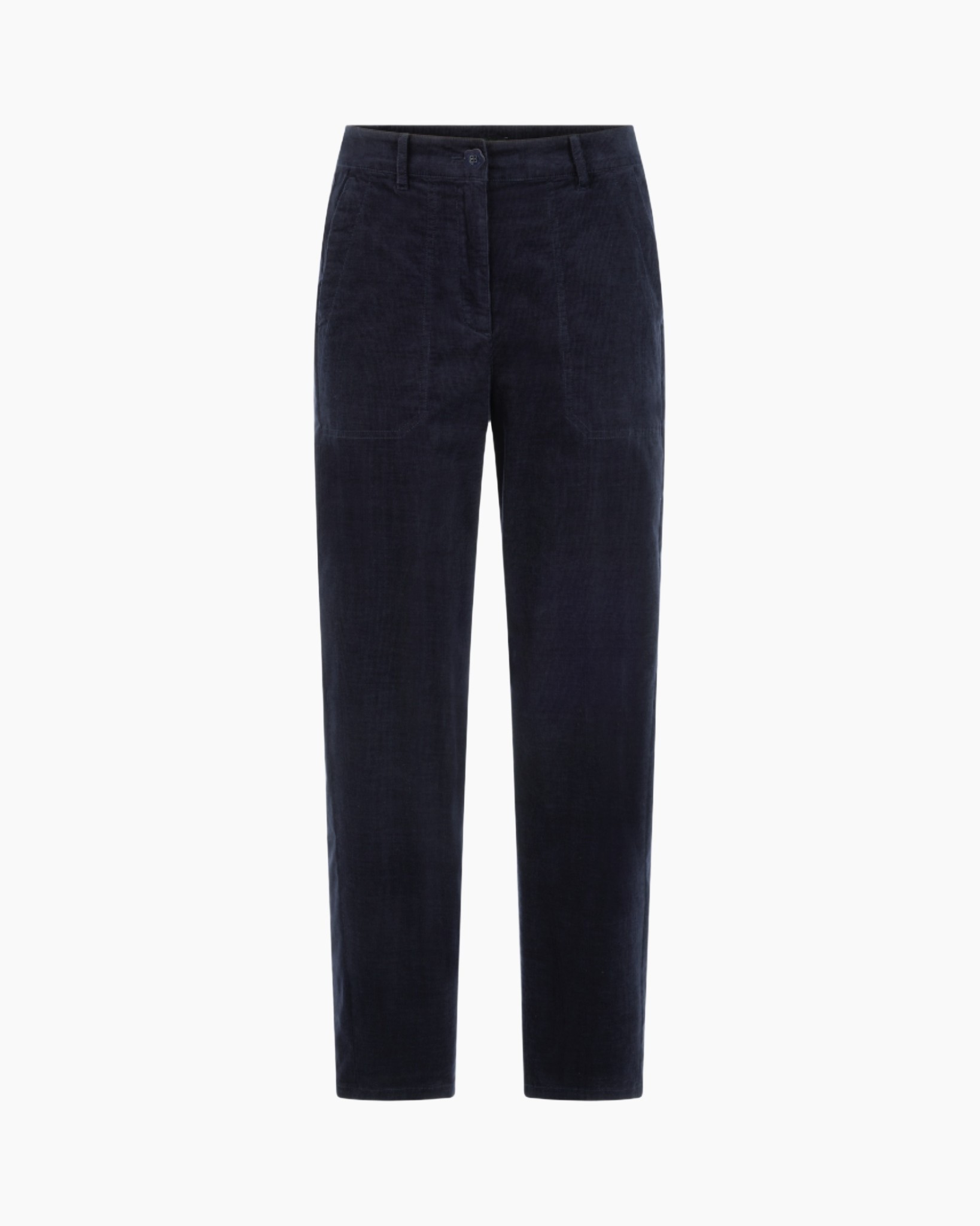 pants, corduroy, navy, straight-leg, waistband
