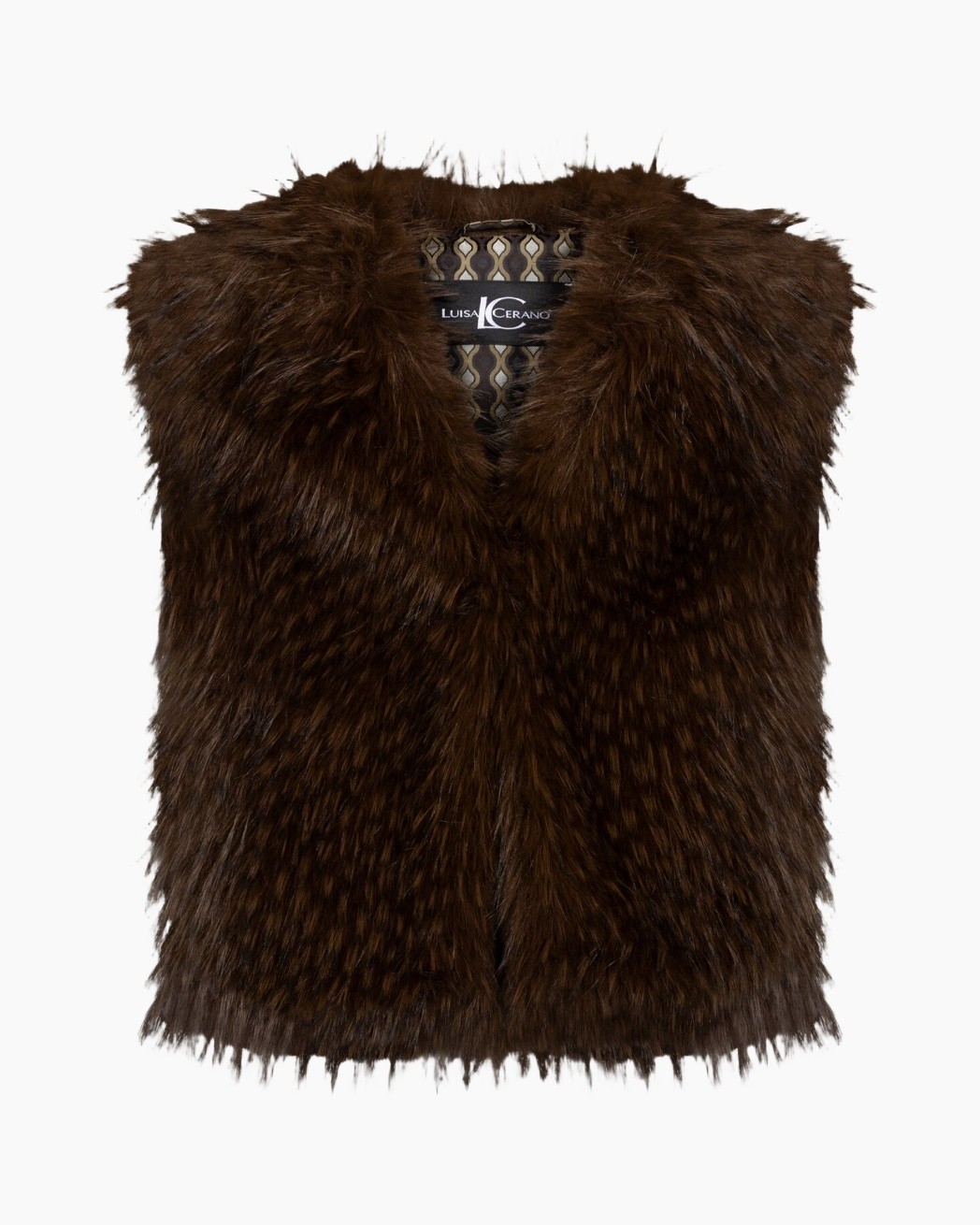 fur, vest, brown, faux fur,  sleeveless