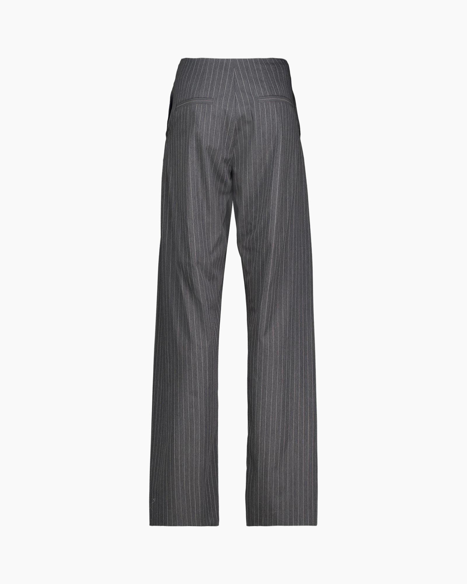 trousers, pinstripe, wideleg, pants, gray