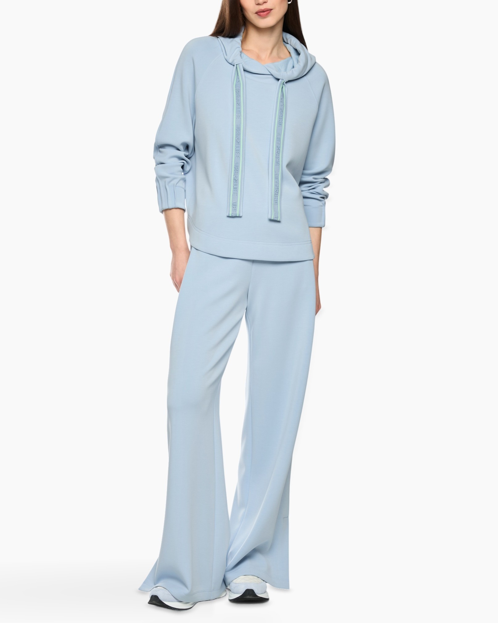 hoodie, sweatshirt, light blue, drawstrings, loose fit