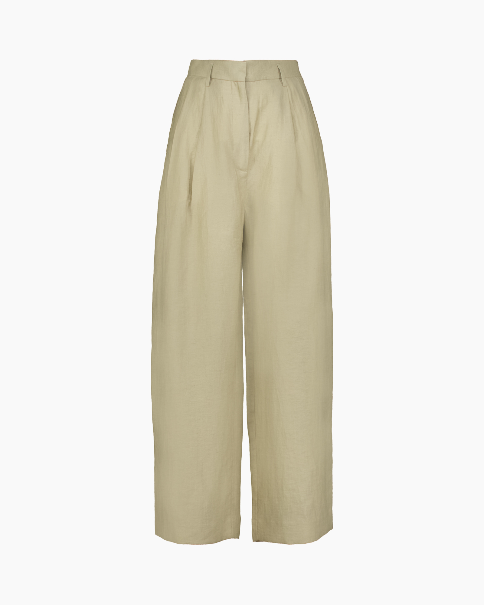 pants, wide-leg, linen, beige, trousers