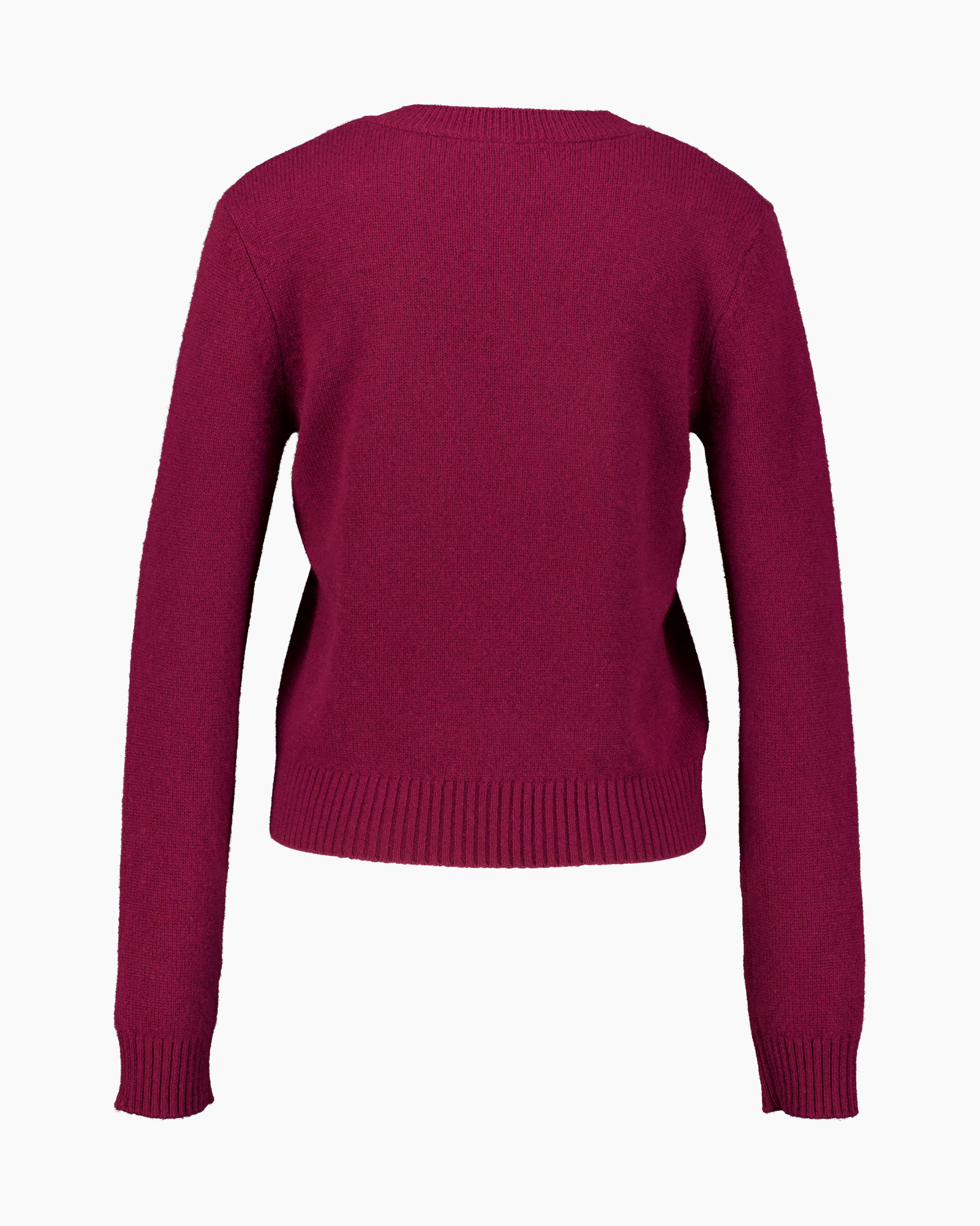 sweater, crewneck, magenta, knitted, long-sleeve