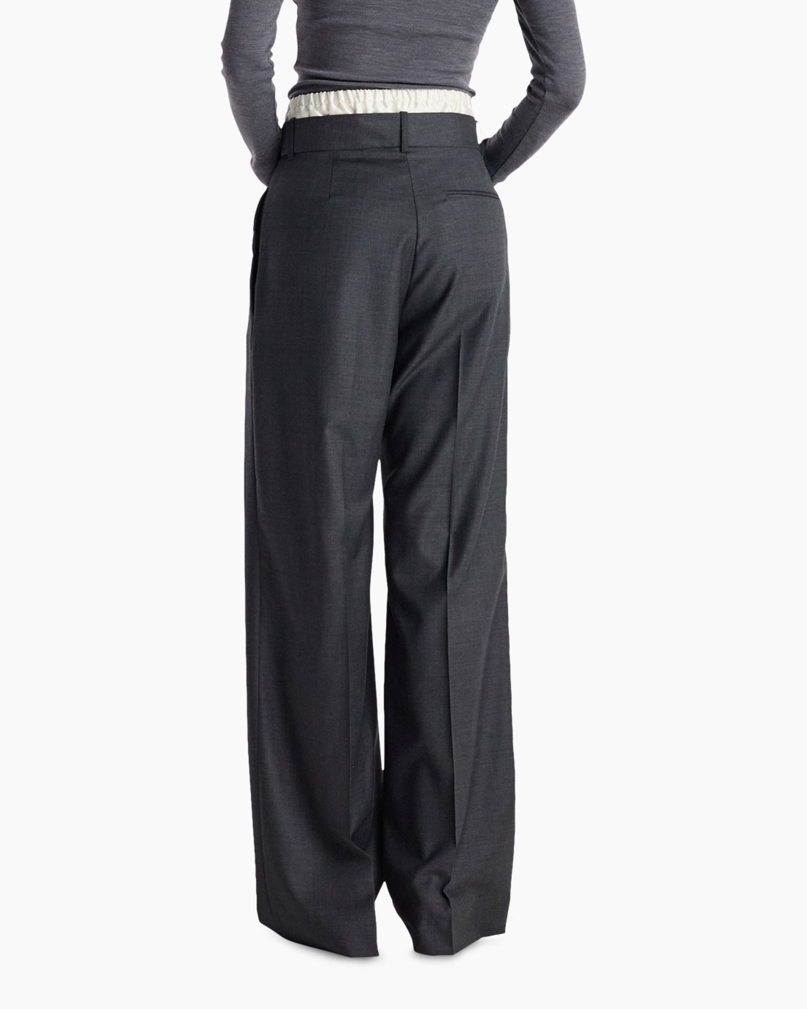 pants, trousers, wide-leg, gray, formal