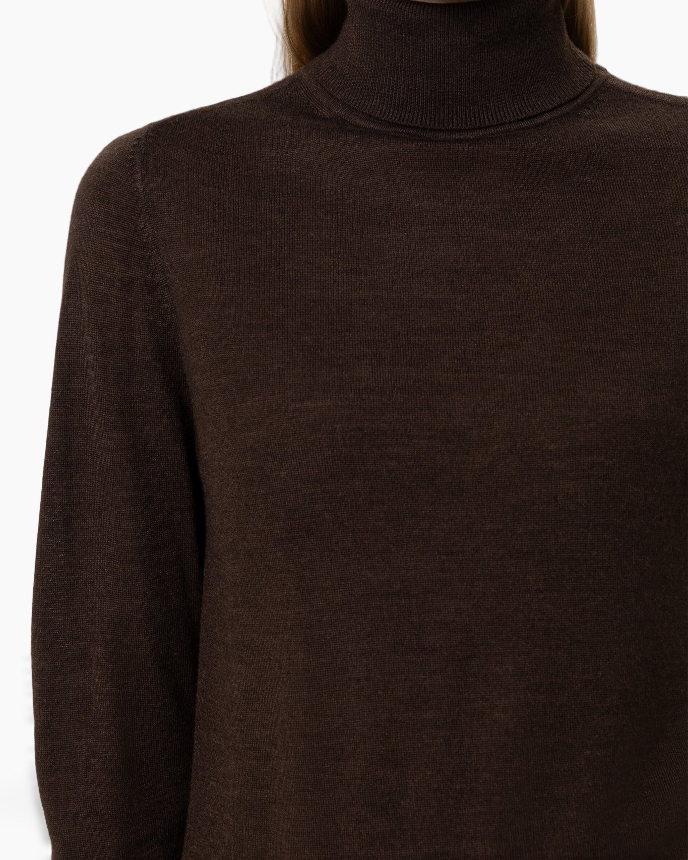 turtleneck, brown, knit, sweater, long-sleeve