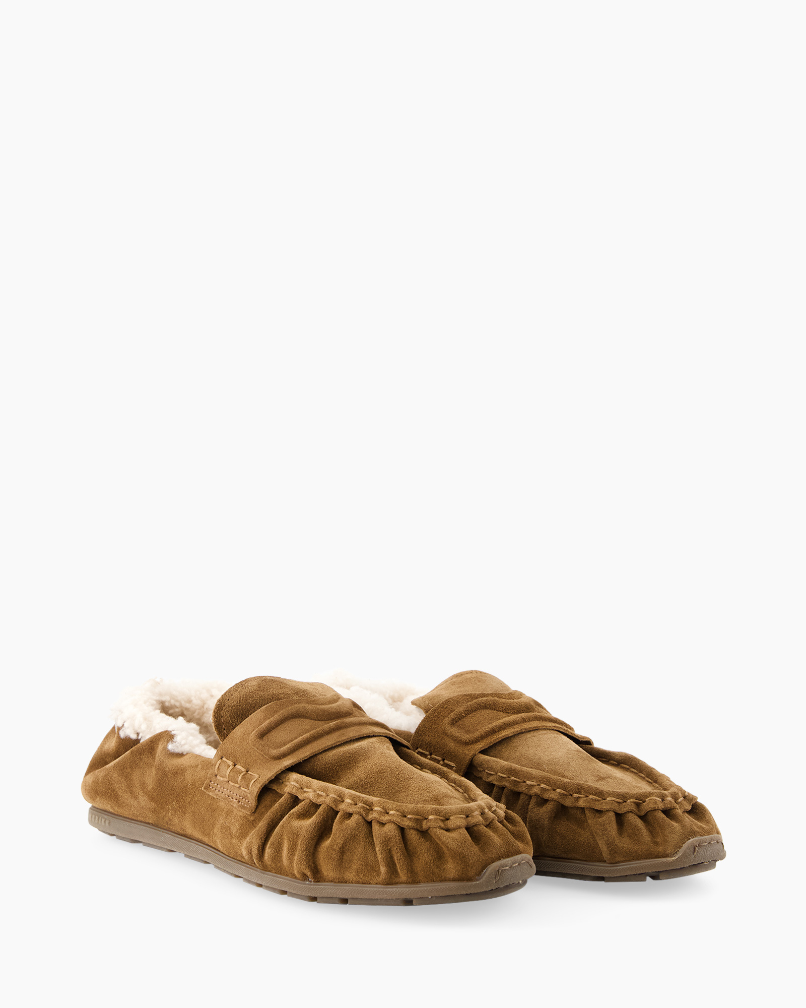 slippers, moccasins, brown, suede, fleece lining