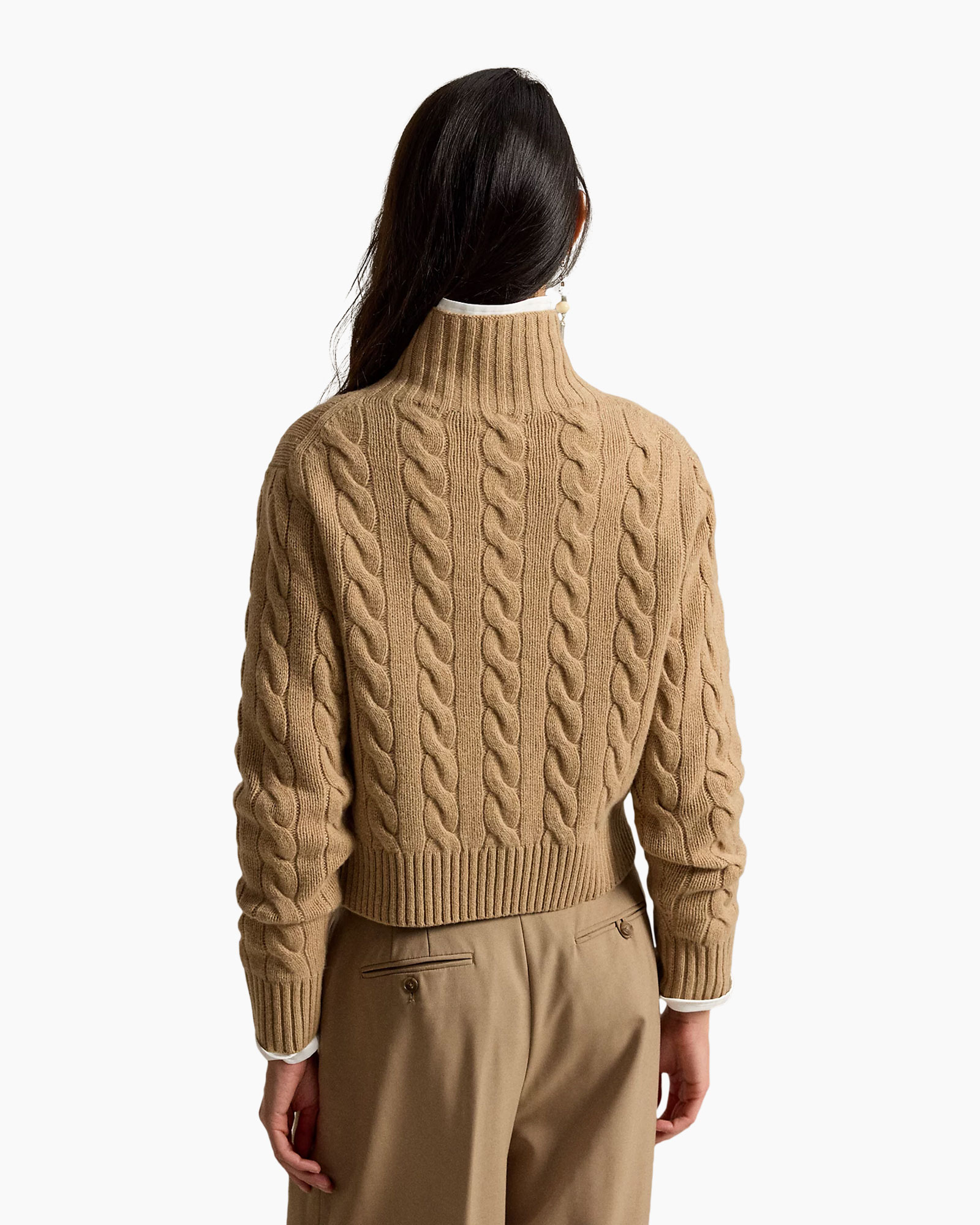 sweater,  cable knit, tan, turtleneck, belts and layers