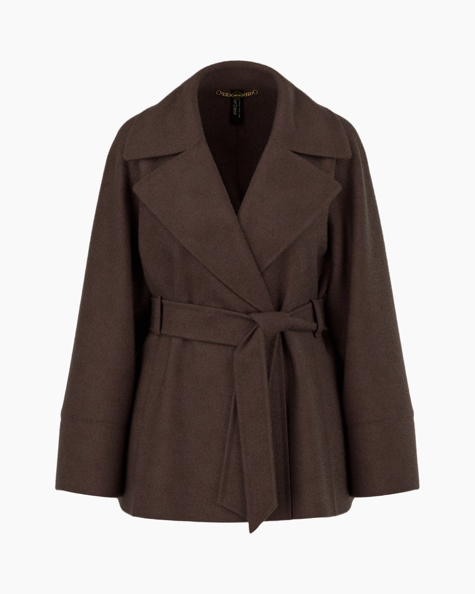 coat, belt, brown, wrap, overcoat