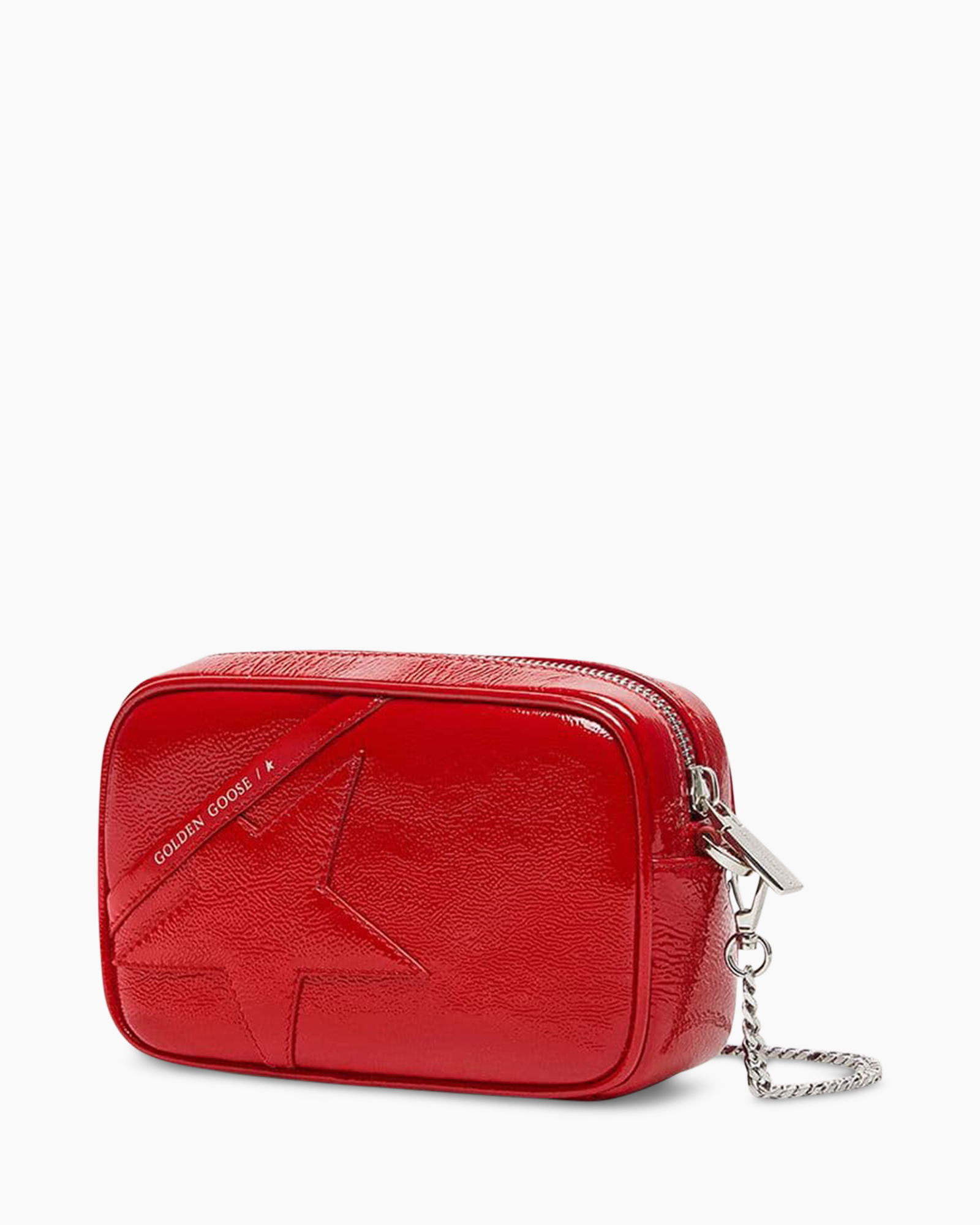 handbag, crossbody, red, textured, star pattern