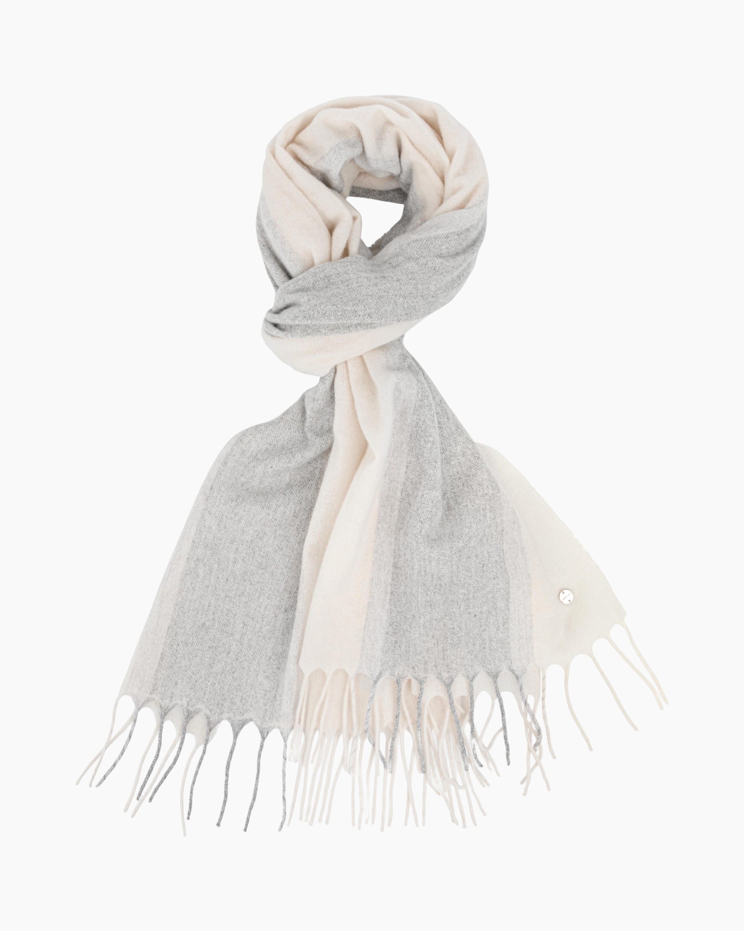 scarf, checked scarf, gradient scarf, fringe, wrap