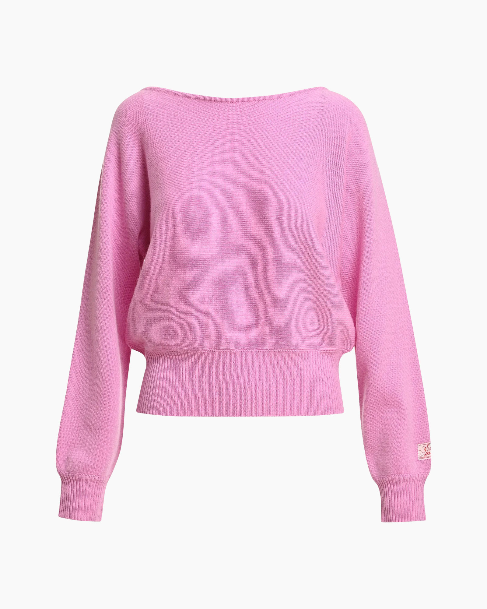 sweater, pink, knit, longsleeve, ribbed hem