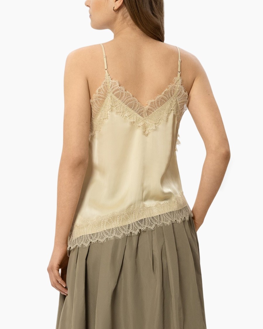 lace, camisole, silk, beige, spaghetti straps