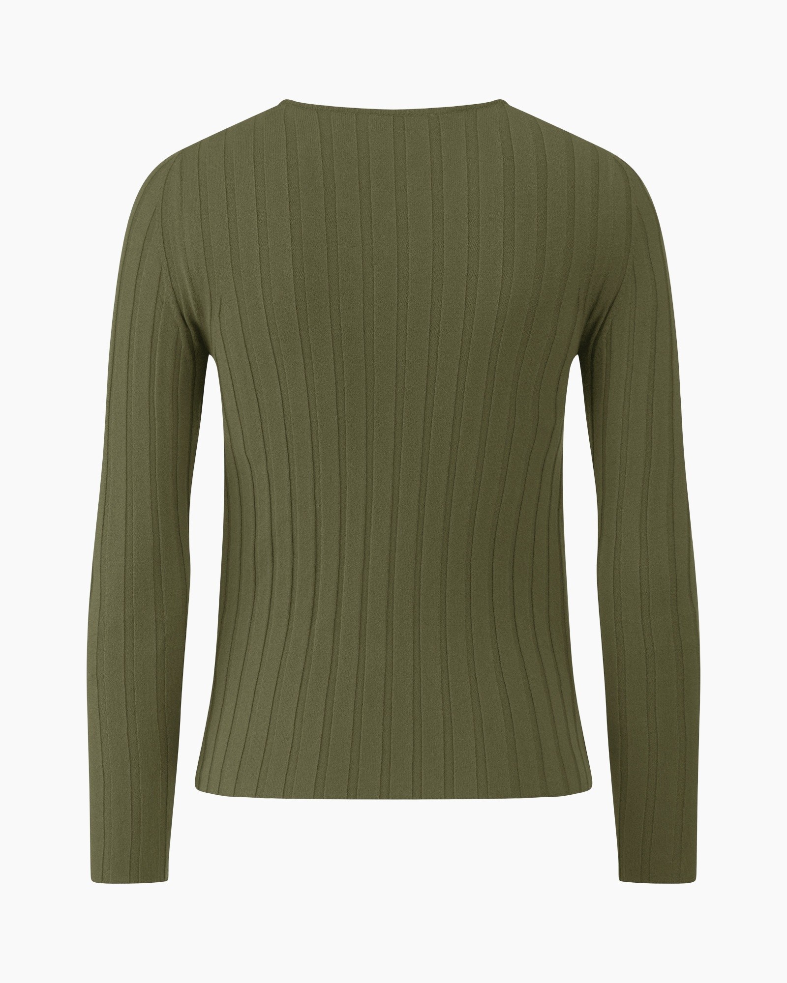 sweater, ribbed, long-sleeve, olive, knit