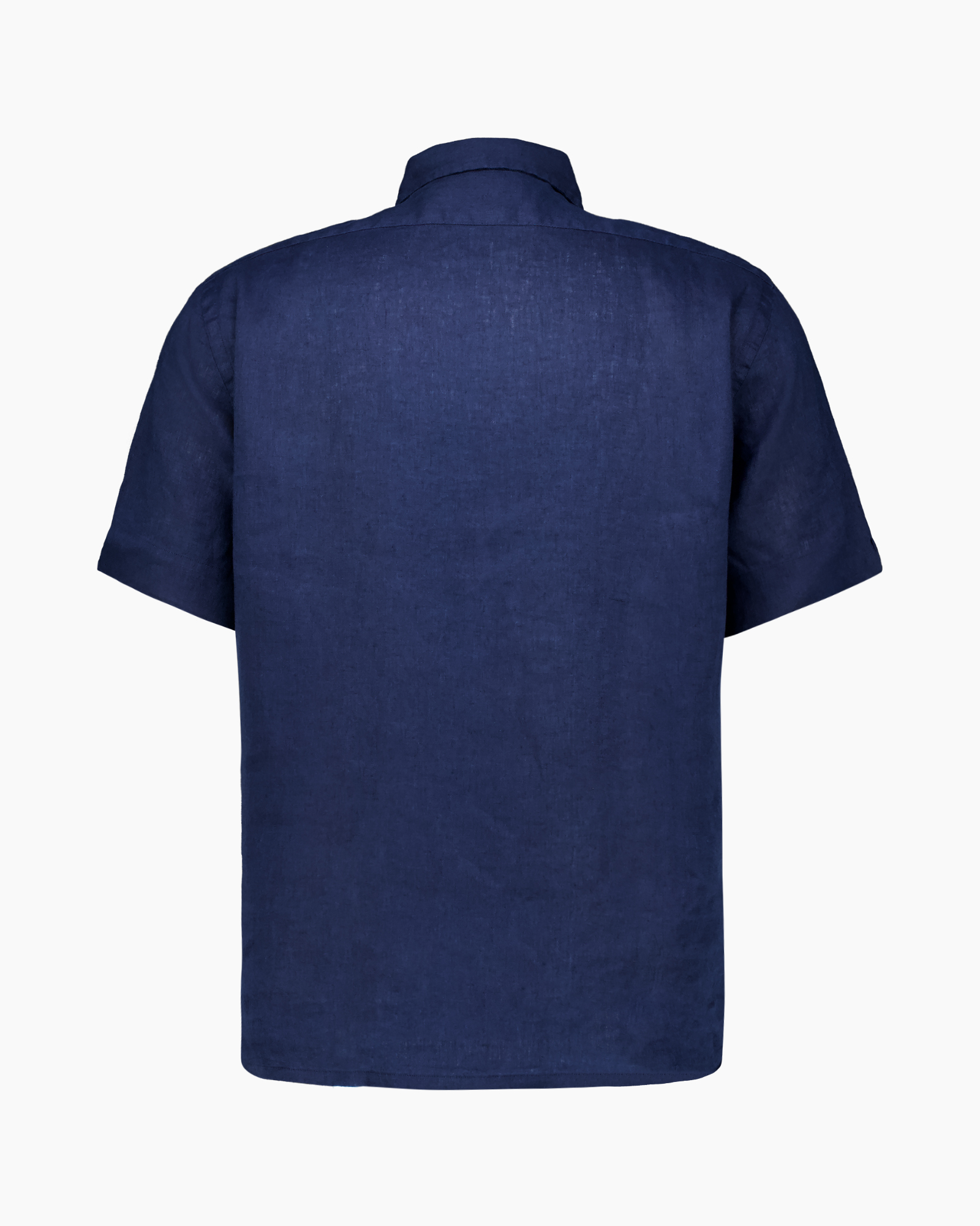 short-sleeve, button-down, linen, navy, pocket-crest