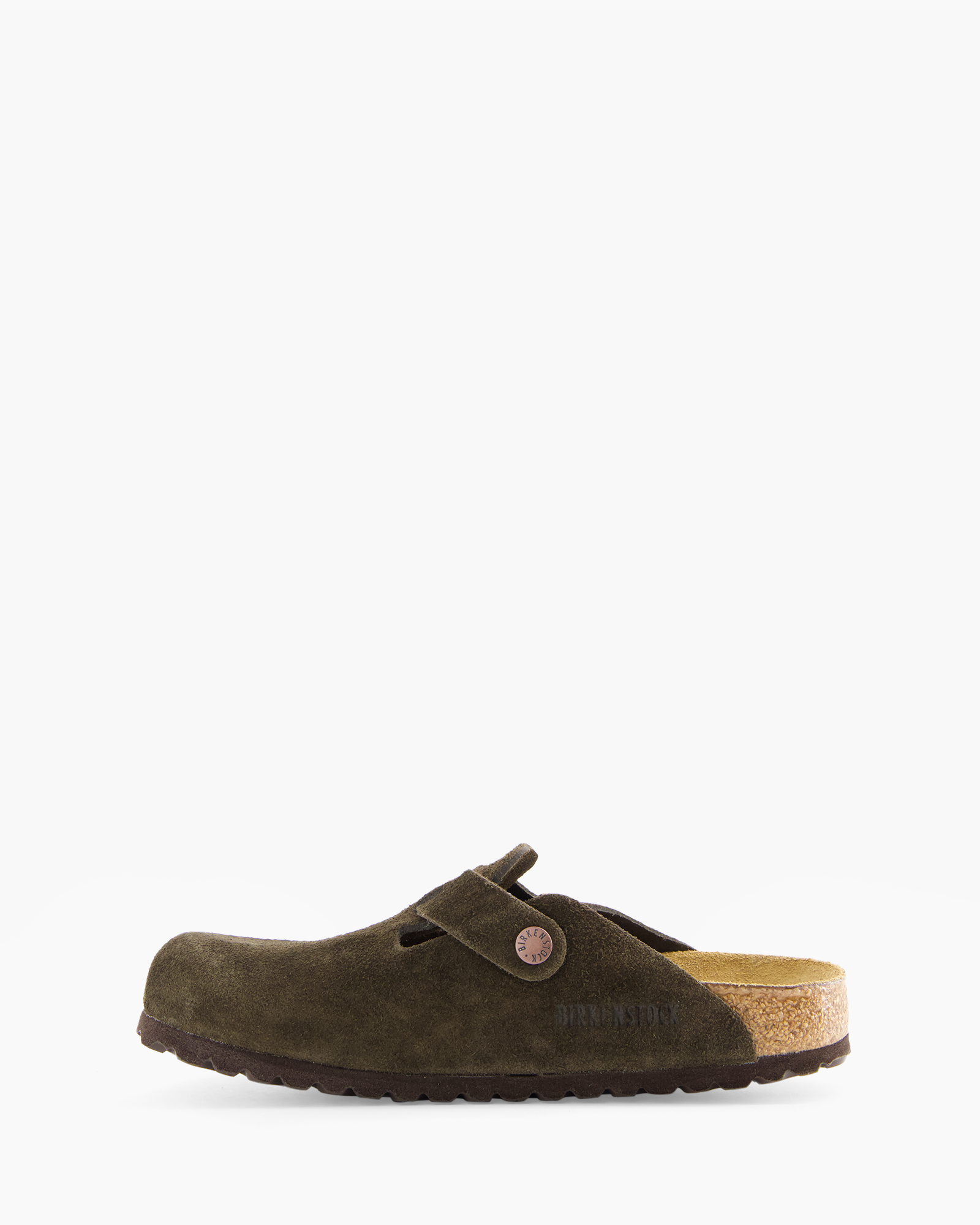 slipper, cork, foam, buckle, brown
