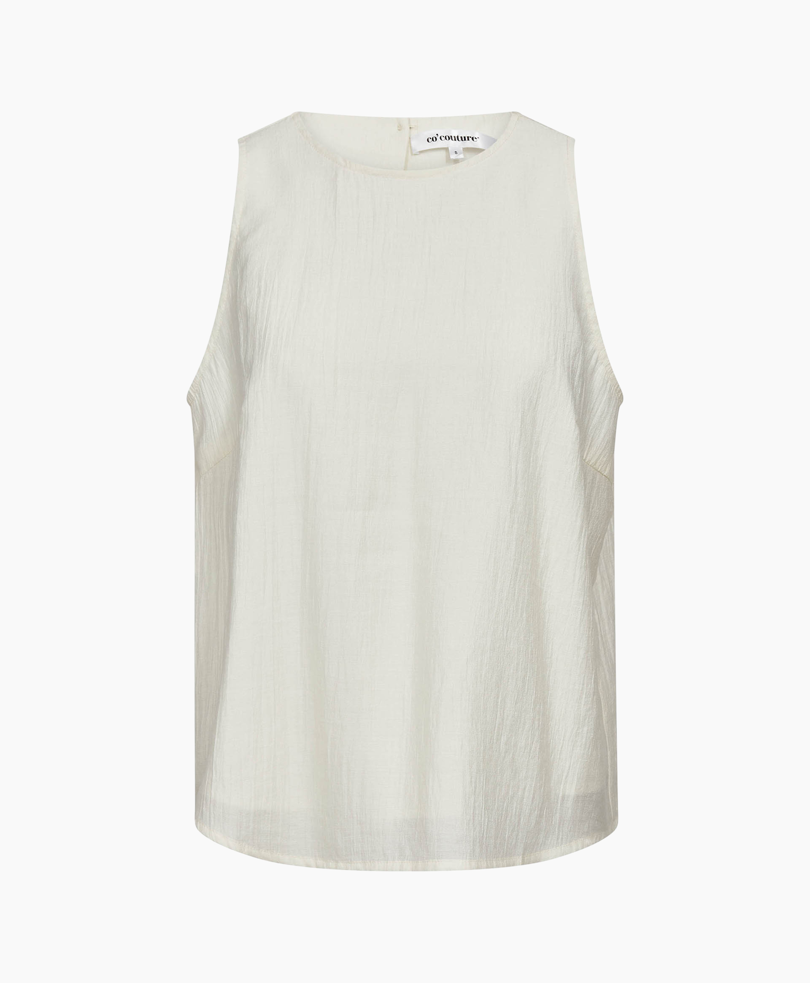 tank top, sleeveless, linen, cream, solid color