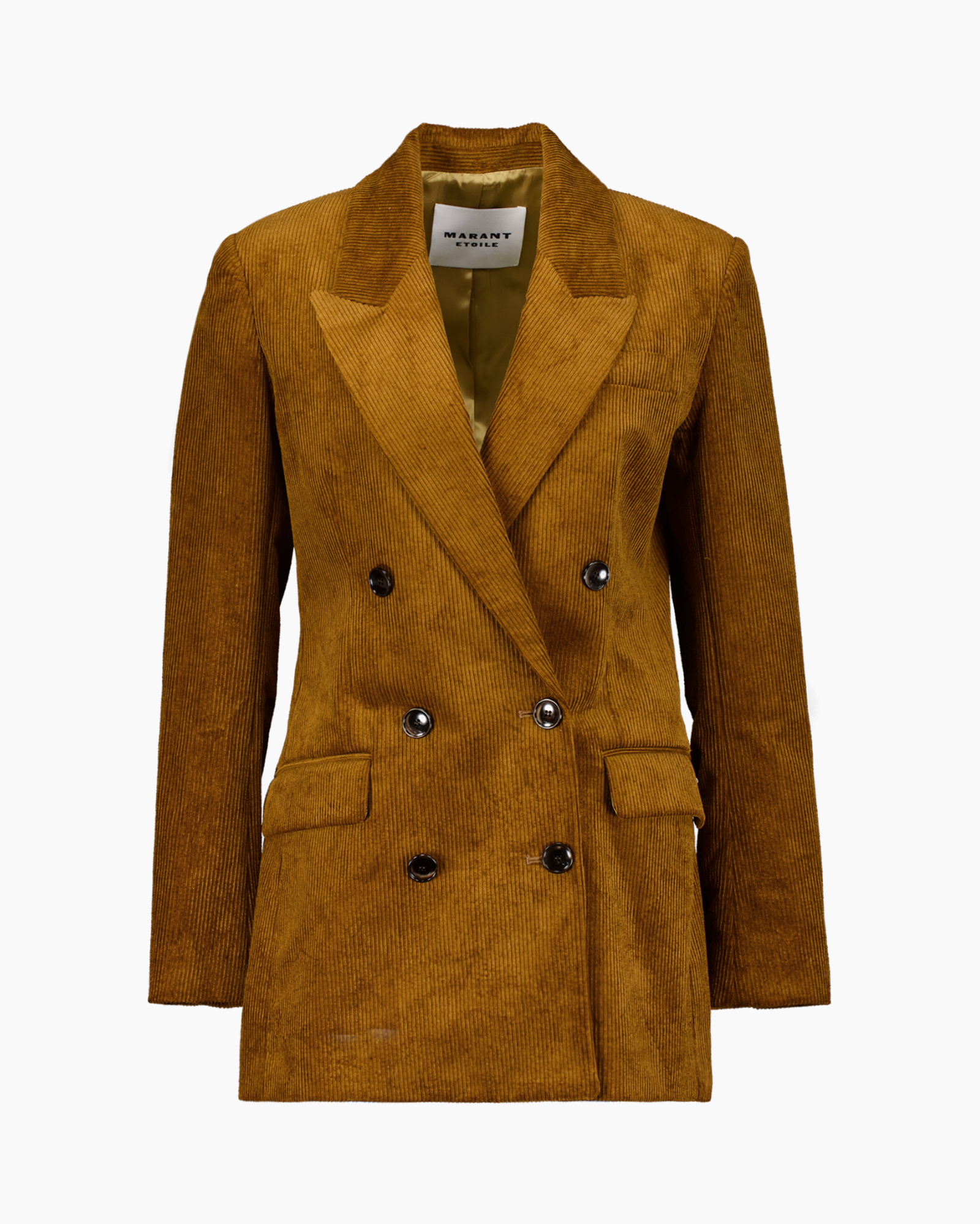 corduroy, blazer, double-breasted, brown, pockets