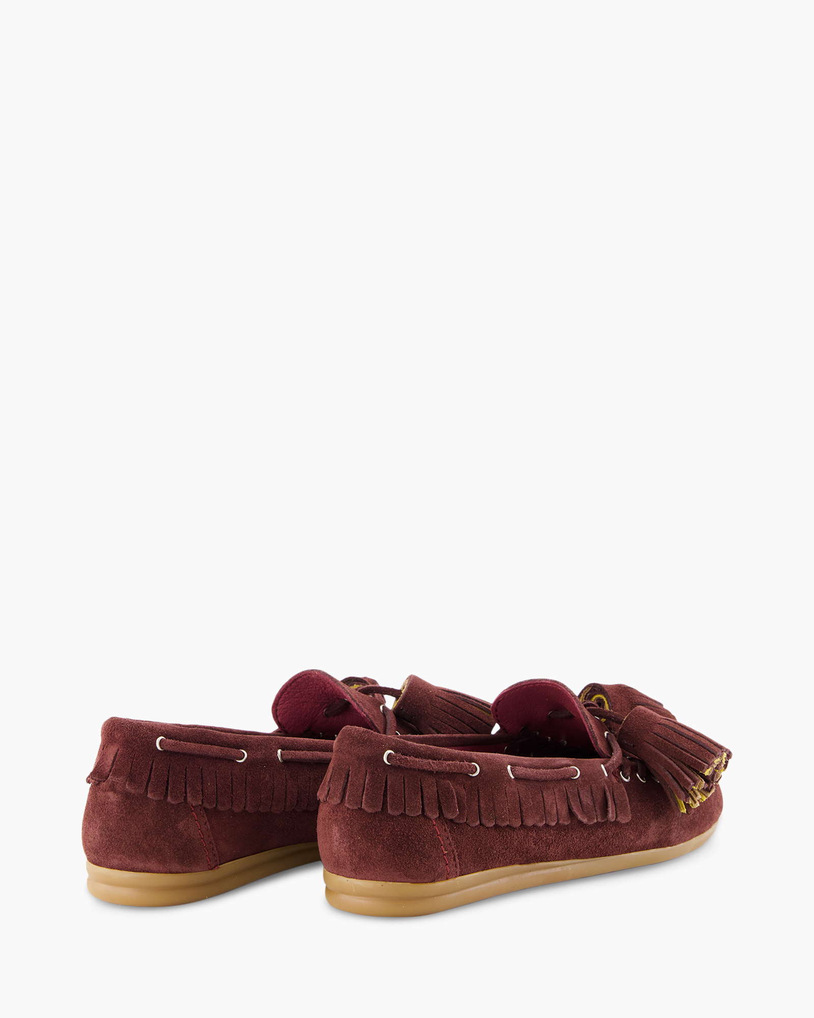 slippers, moccasins, fringe, suede, maroon