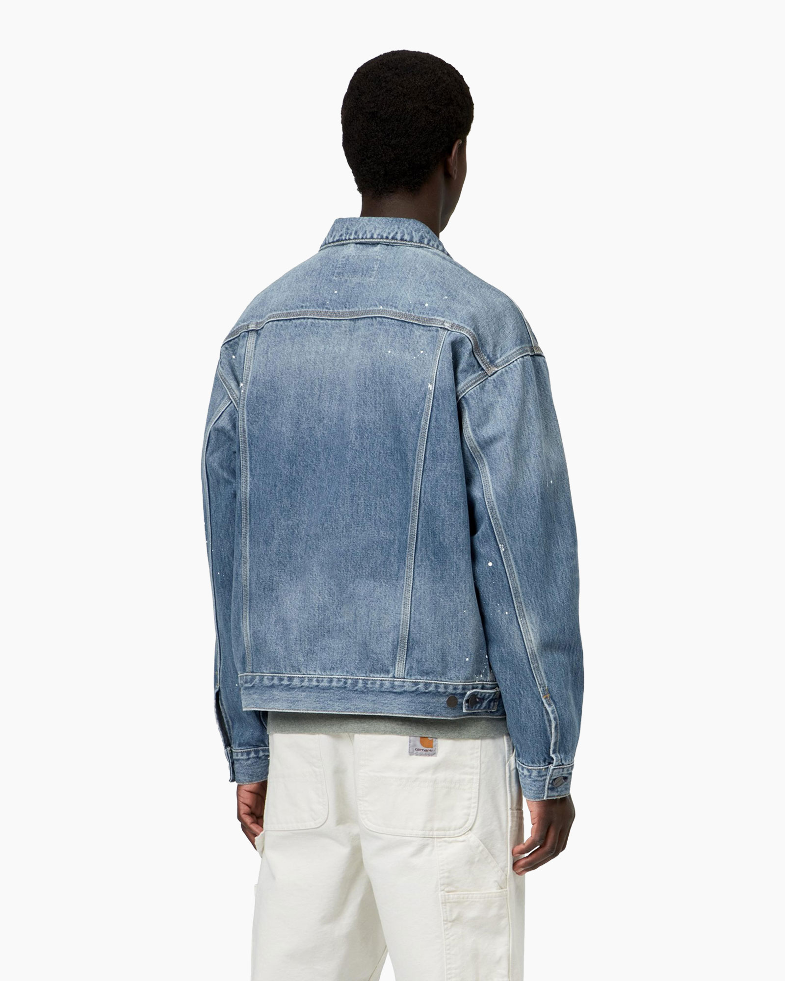 denim jacket, jeans jacket, blue denim, button front, pocket flaps