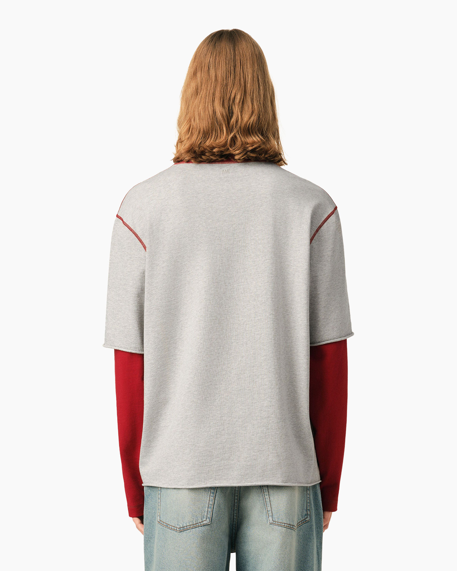 tshirt, gray, short-sleeve, layering, back-view