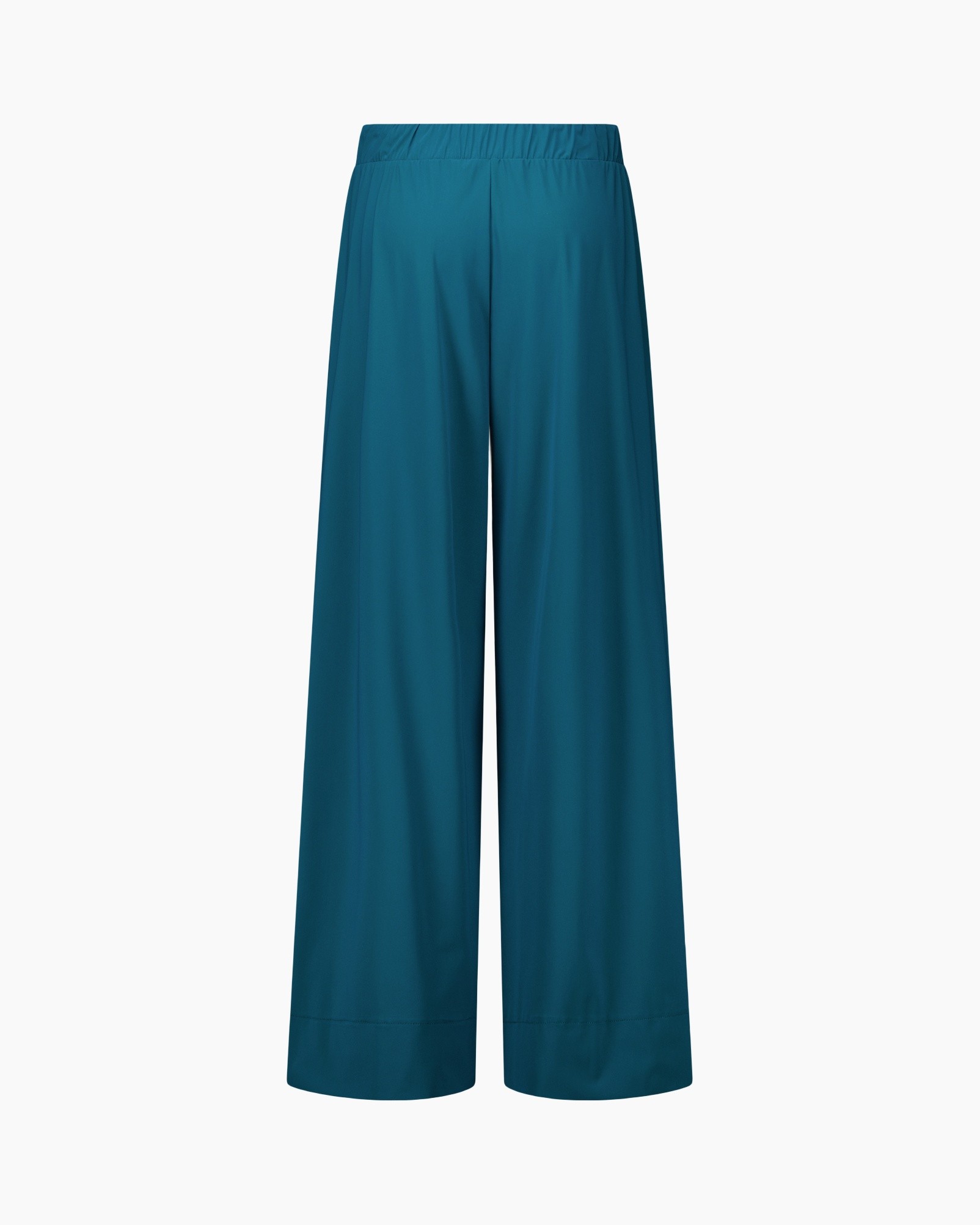 palazzo pants, wide leg, teal, elastic waistband, solid color
