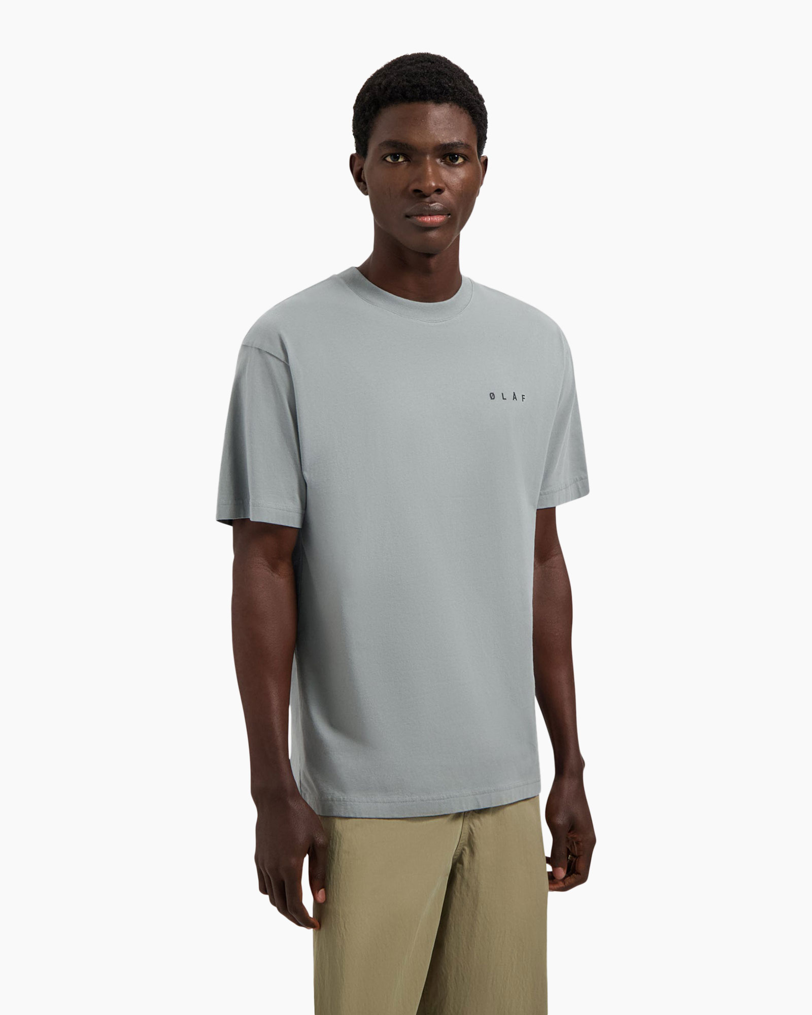 T-shirt Korte Mouw Brushstroke Face Blauw