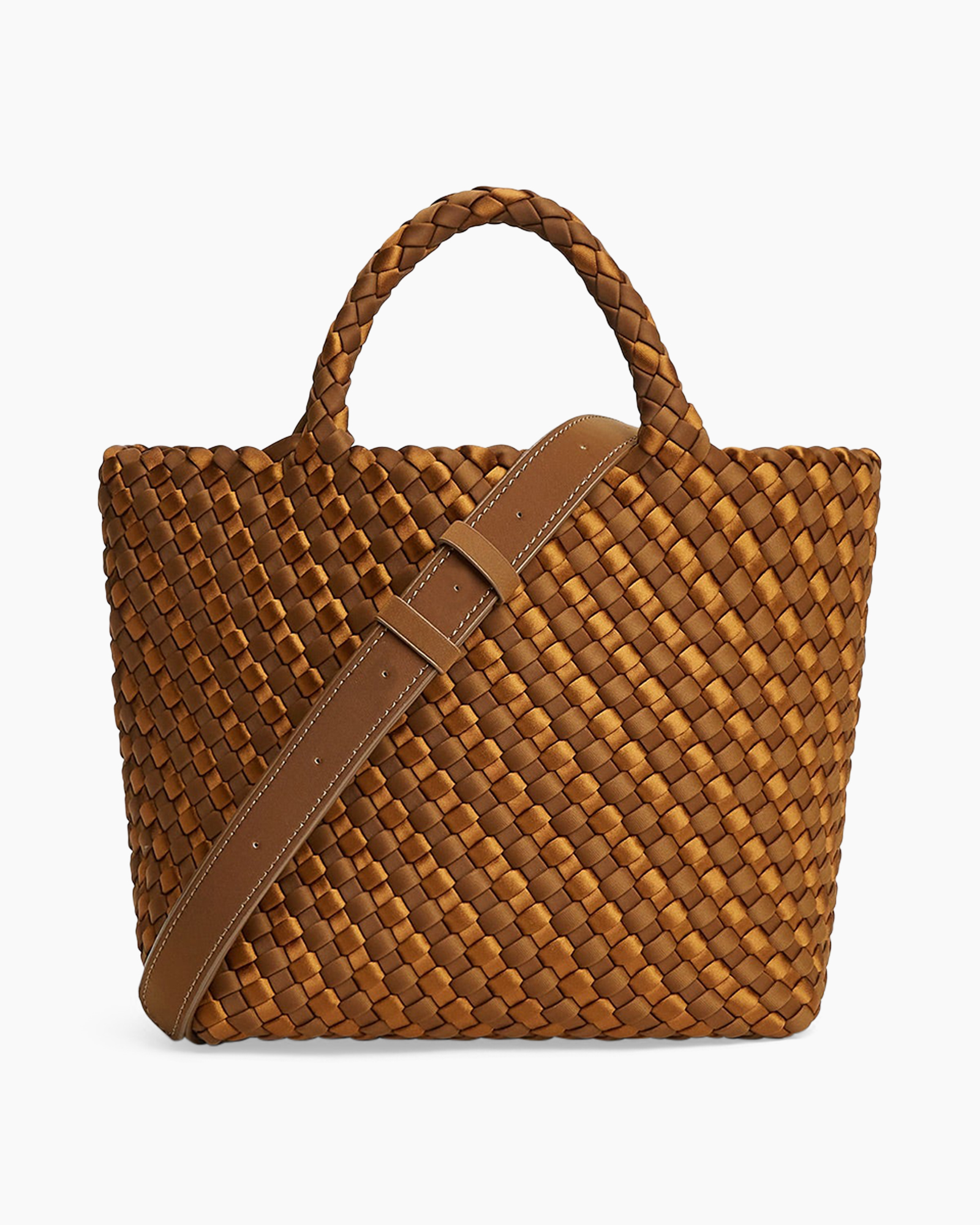 bag, handbag, woven, brown, shoulder strap