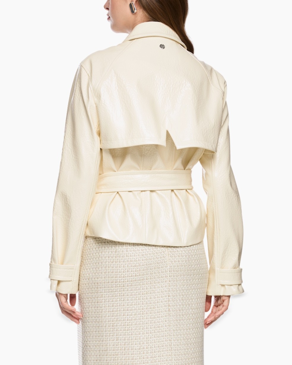 trench, coat, cream, short, belted