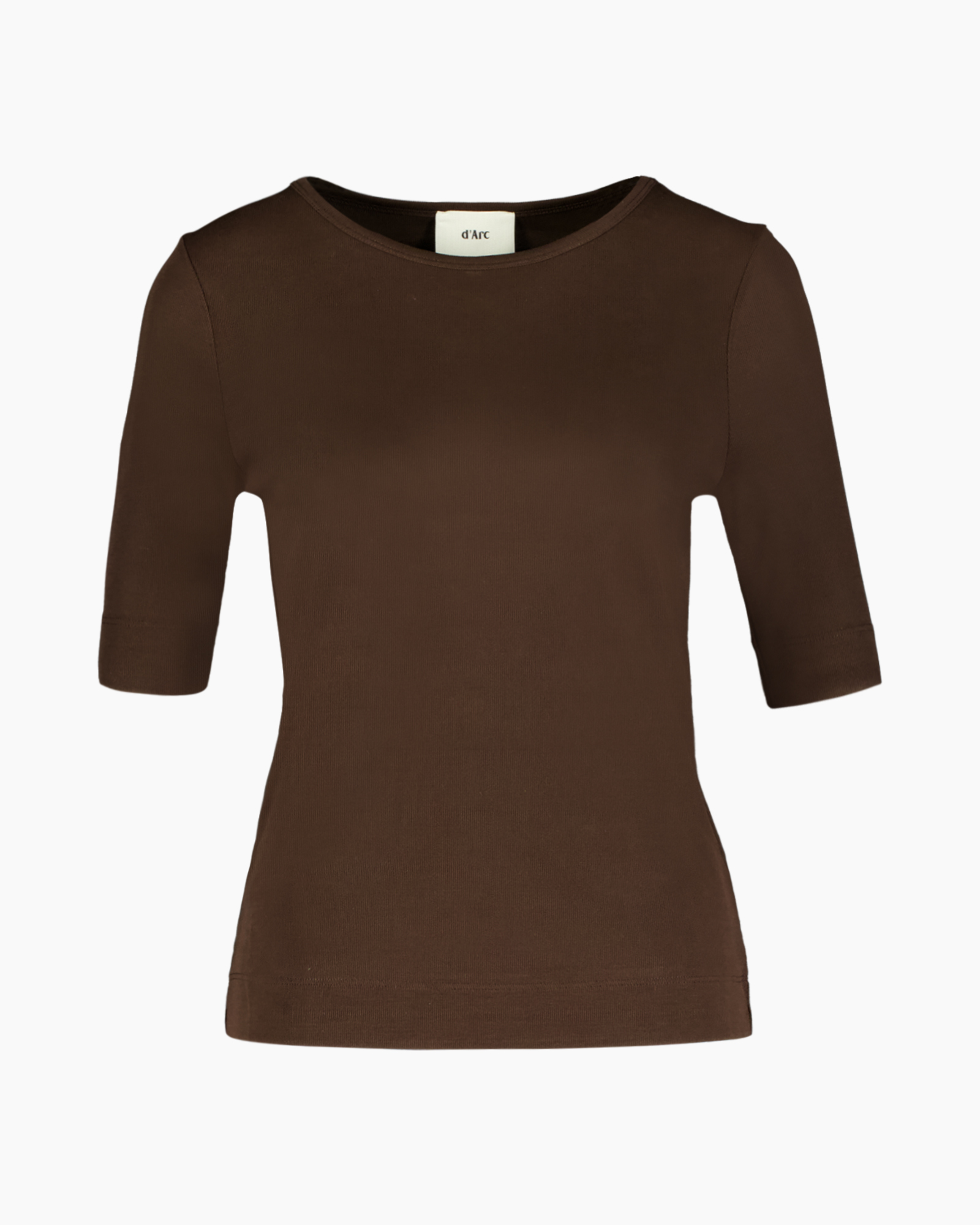 brown, tshirt, top, short sleeve, solid