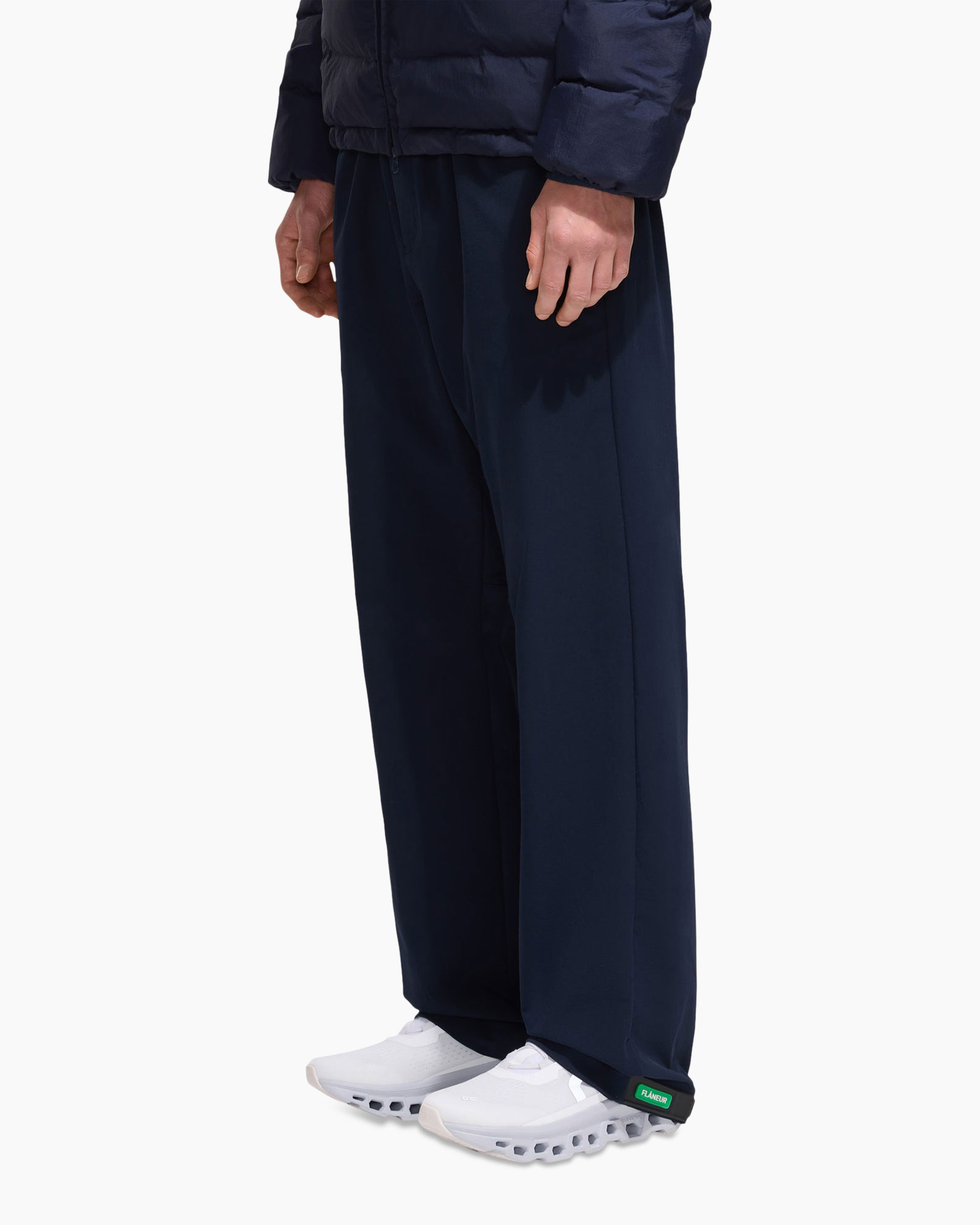 pants, trousers, navy, wide-leg, athleisure