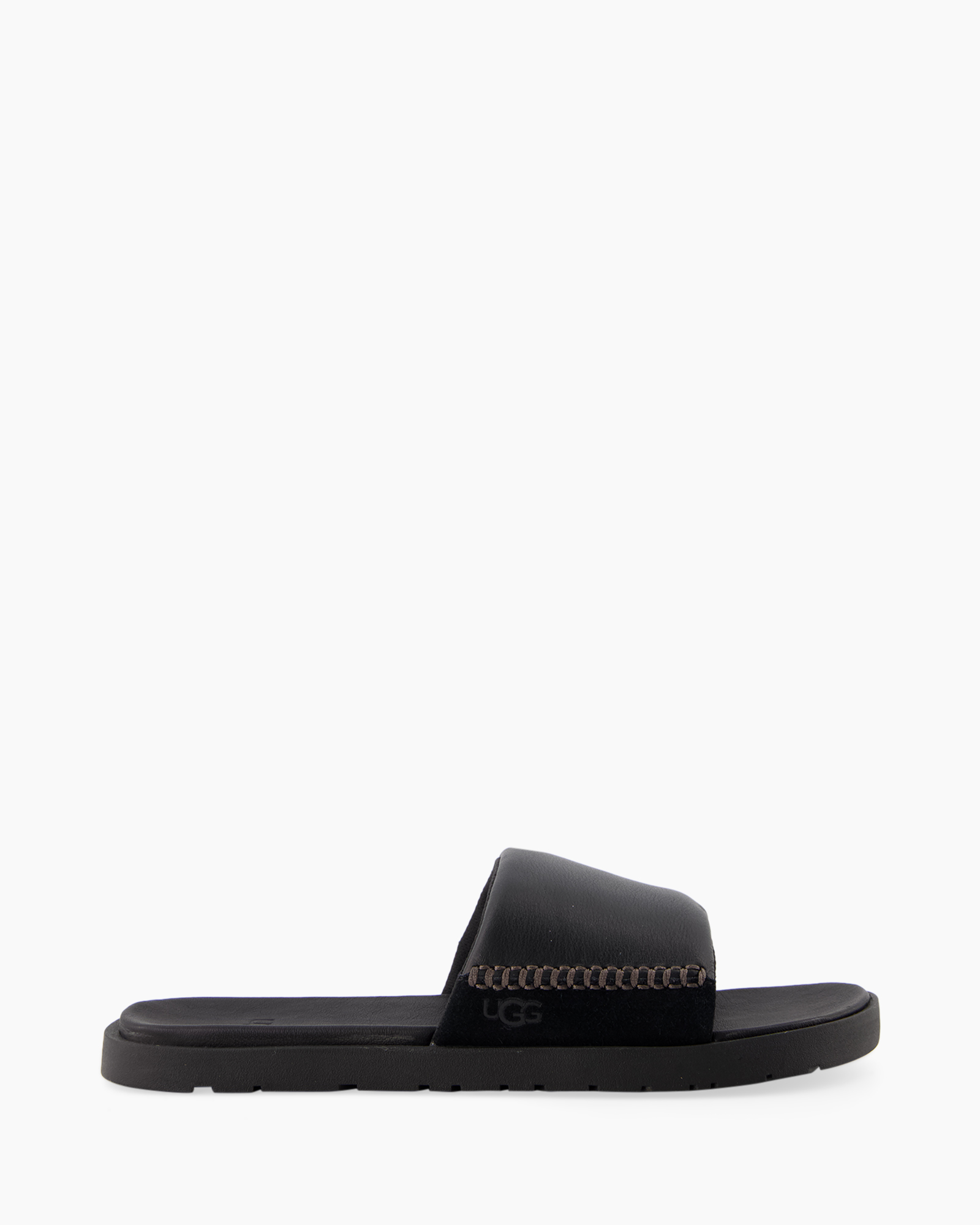 slides, sandal, black, open toe, synthetic leather