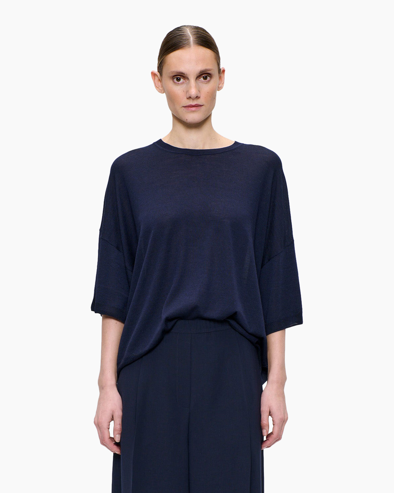 Top Summer Merino Dawson Donker Blauw