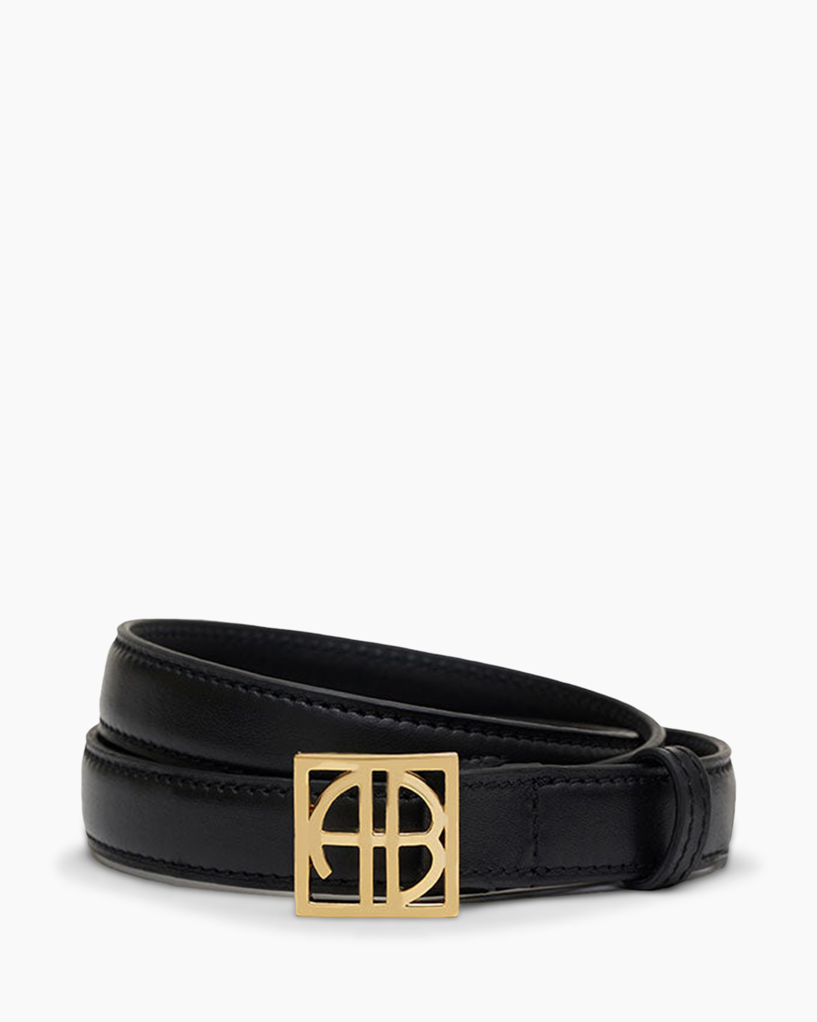 belt, leather, black, double strap, gold buckle