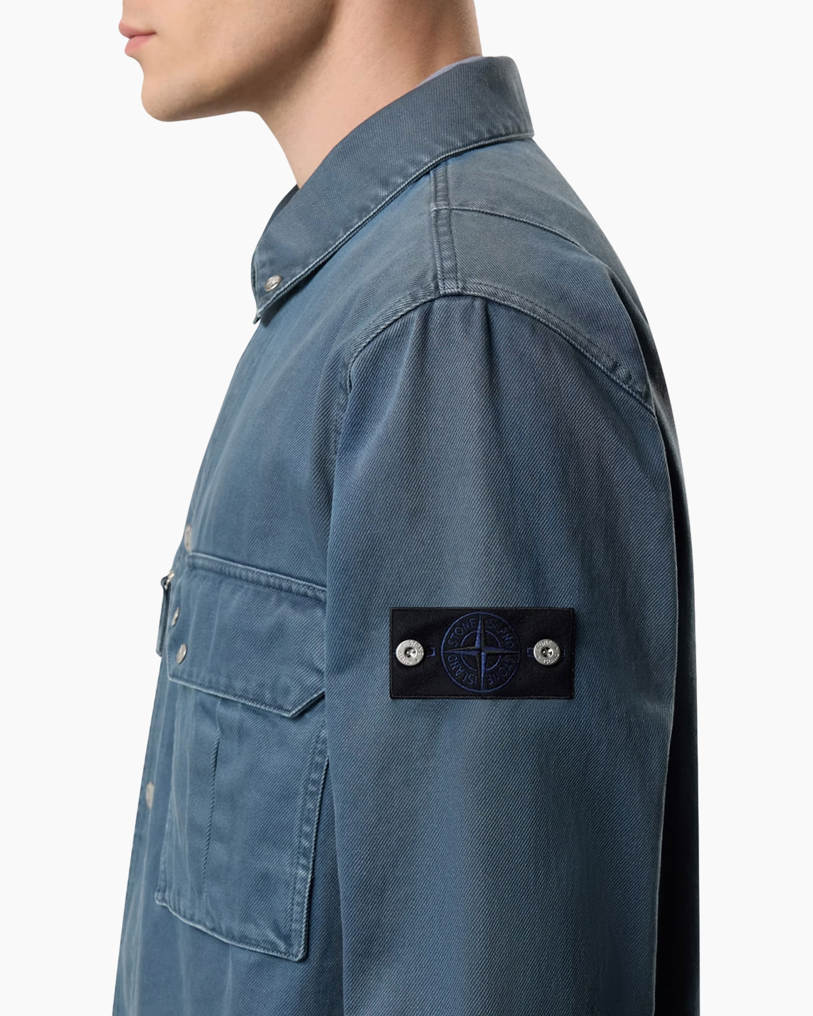 denim, shirt, long sleeve, pocket, patch