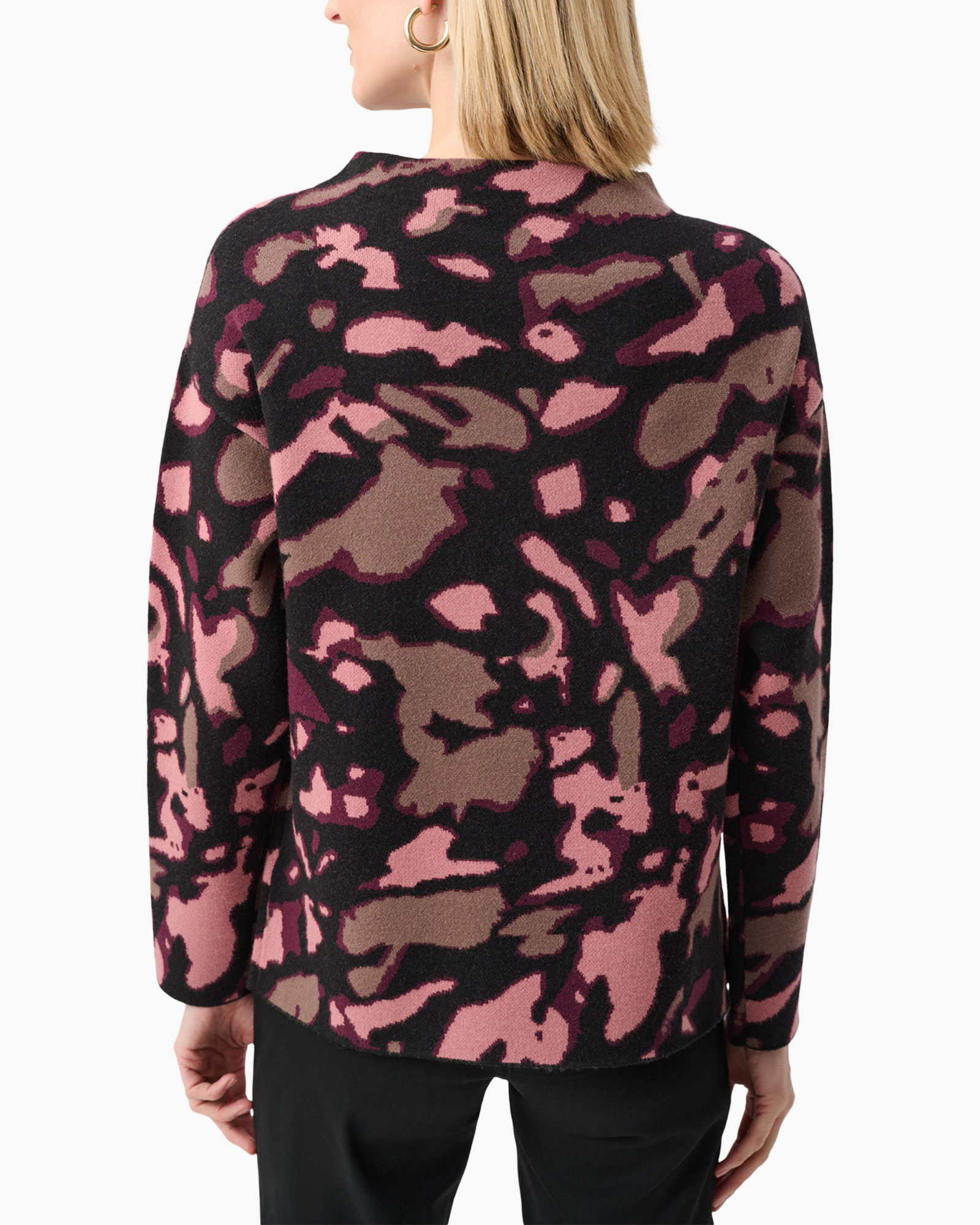 sweater, camouflage, pattern, pink, black