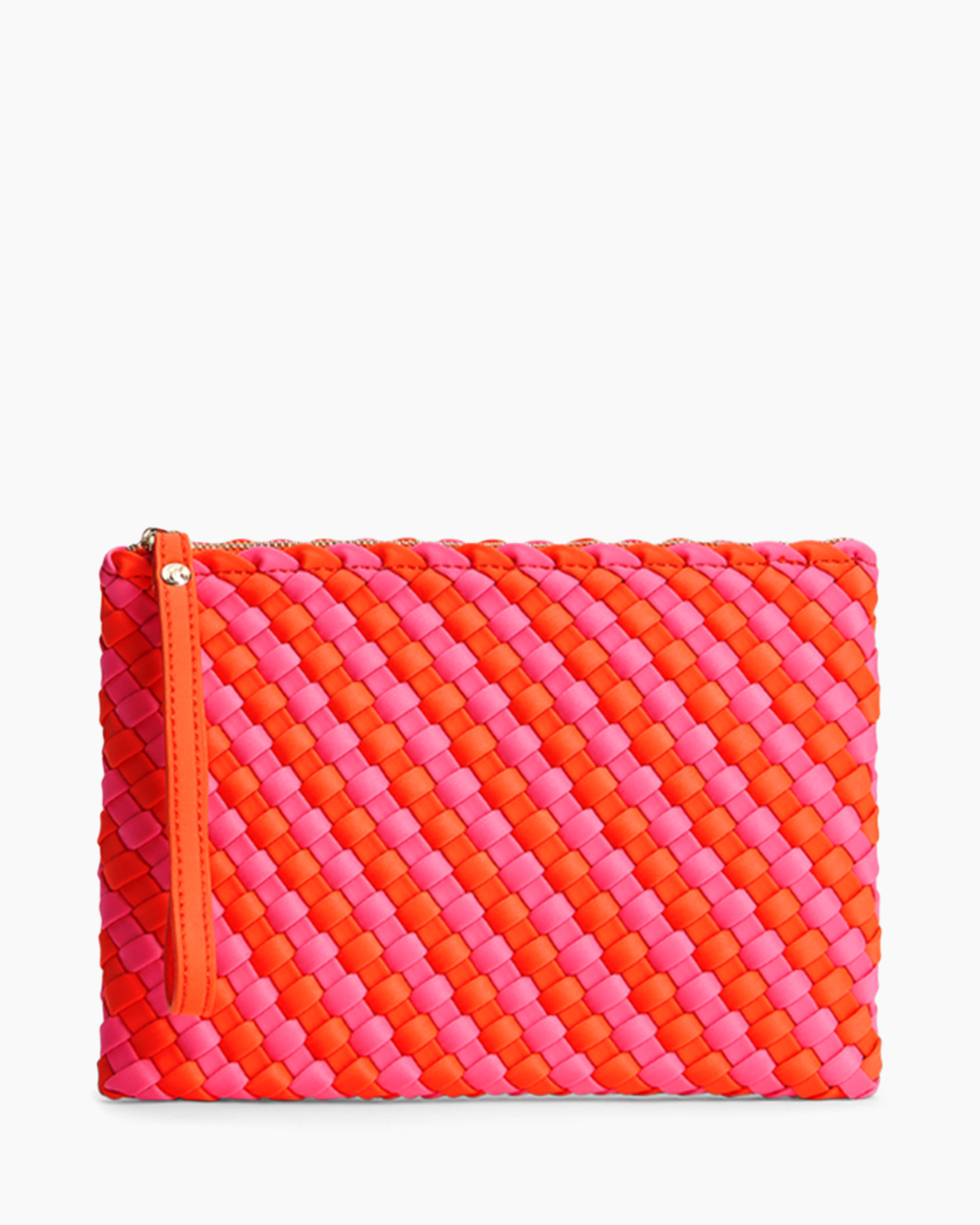 clutch, wallet, purse, woven, zigzag