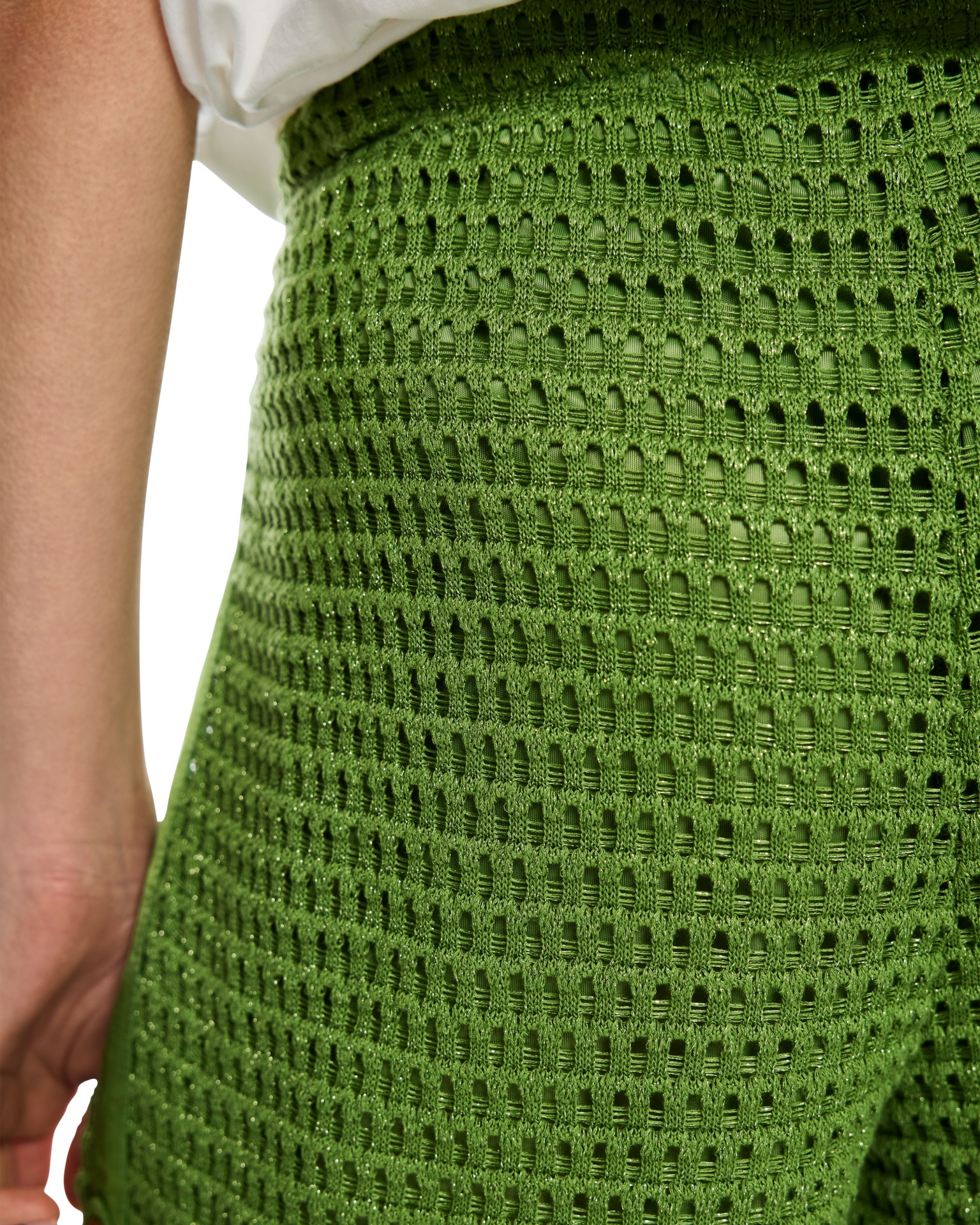 green, knit, openwork, texture, dress