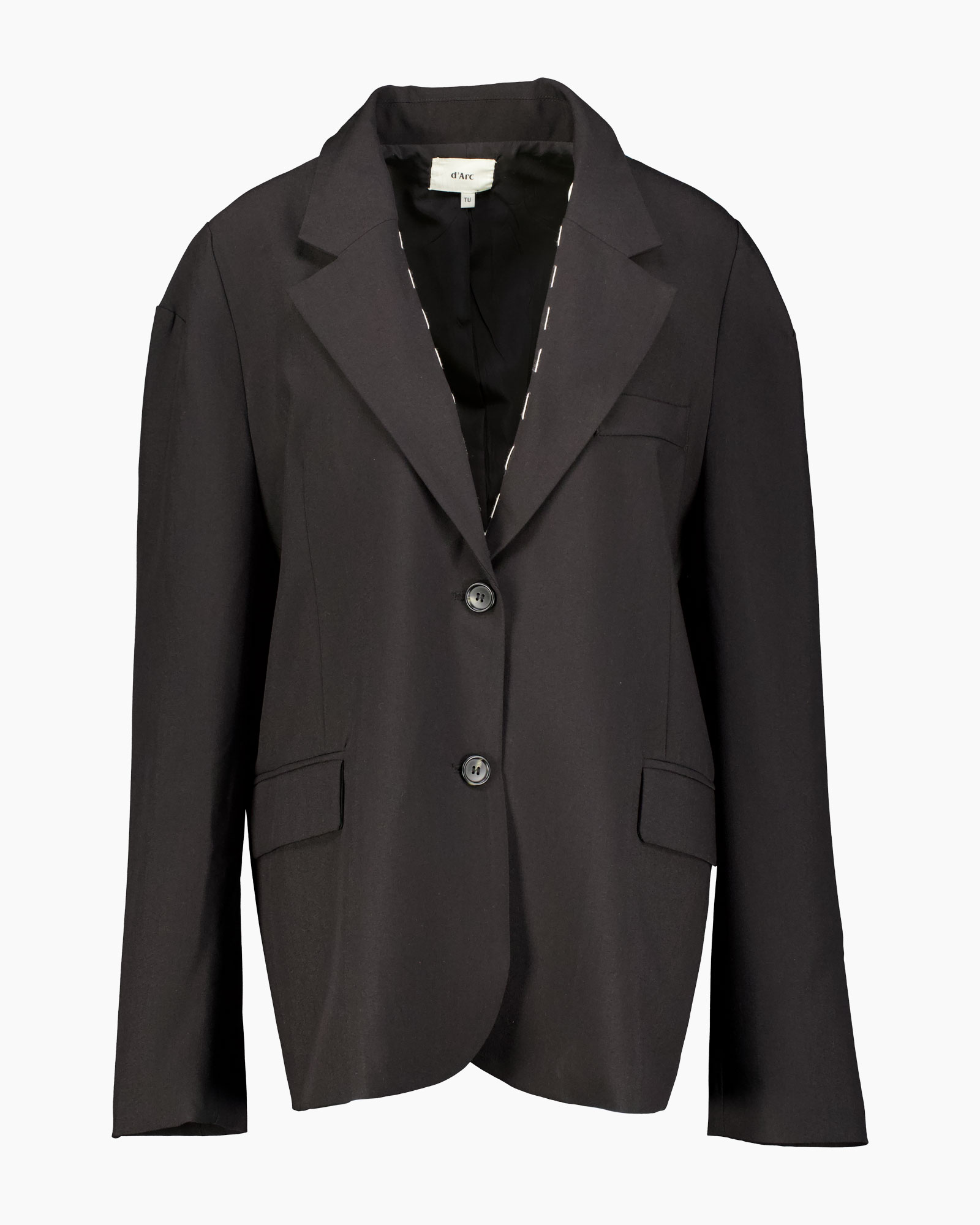 blazer, women, black, two-button, lapel