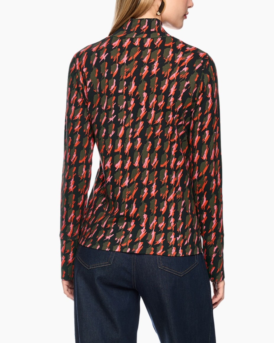 blouse, long sleeve, print, pattern, dark