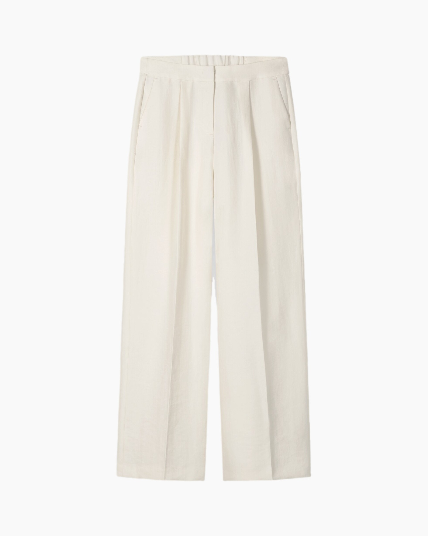 pants, trousers, creme, wideleg, pleats
