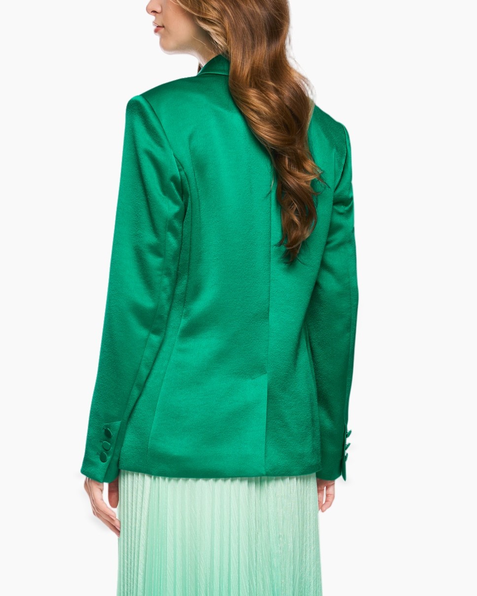 green blazer, long sleeve, structured blazer, green color, women's blazer