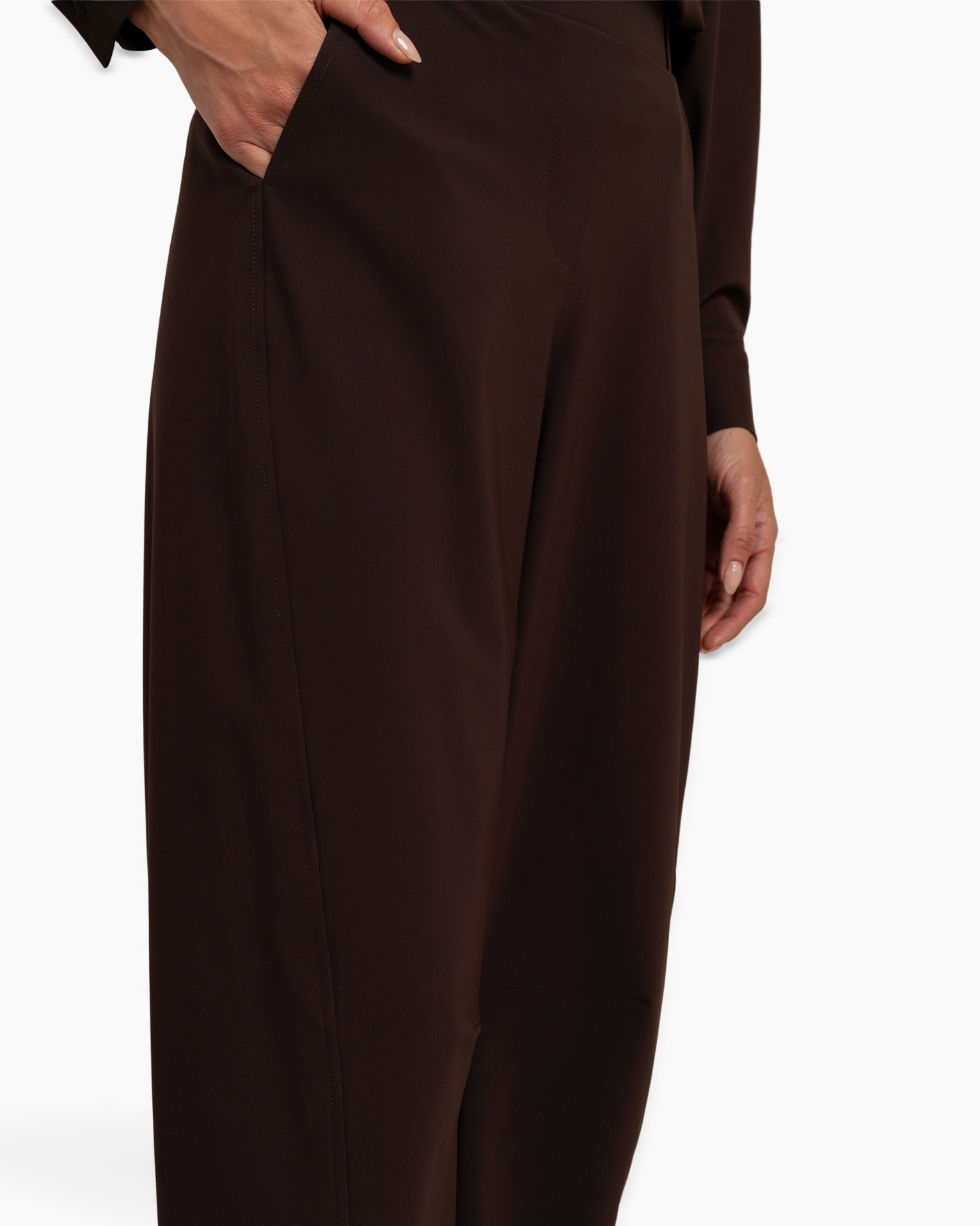 pants, trousers, brown, wide-leg, pocket