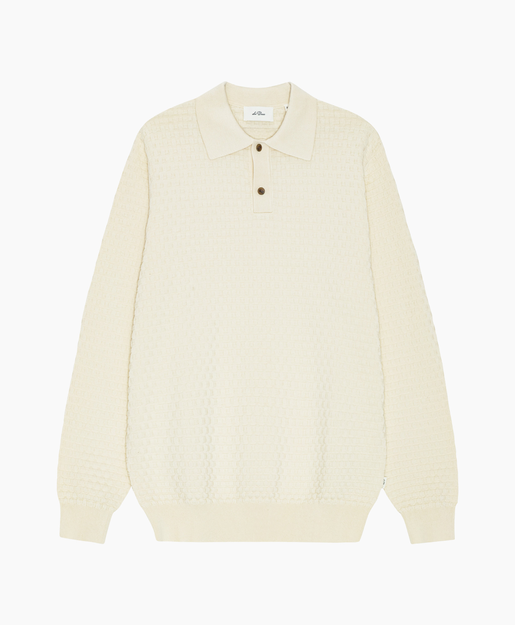 sweater, collar, crewneck, textured, beige