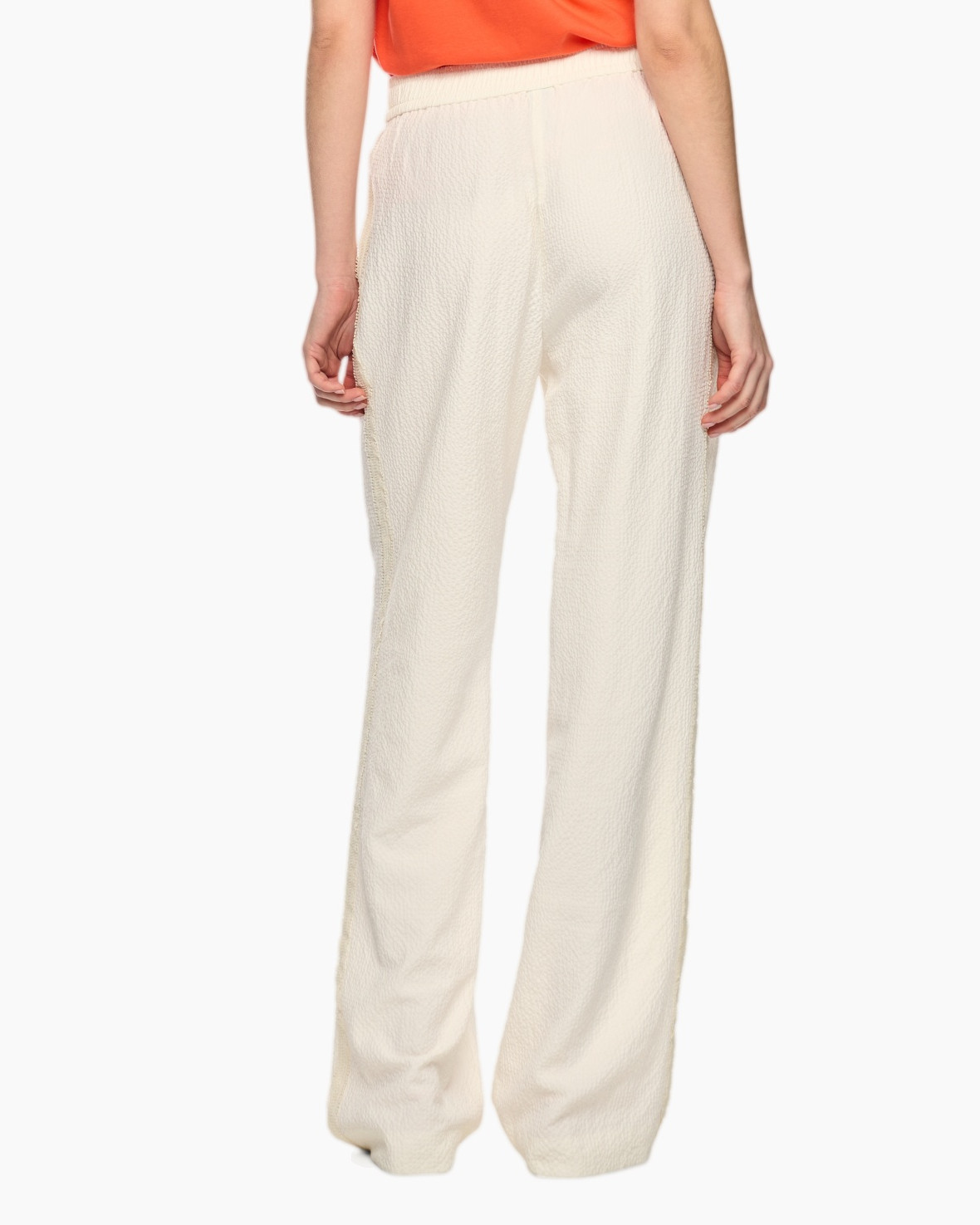 pants, trousers, beige, drawstring, wide-leg