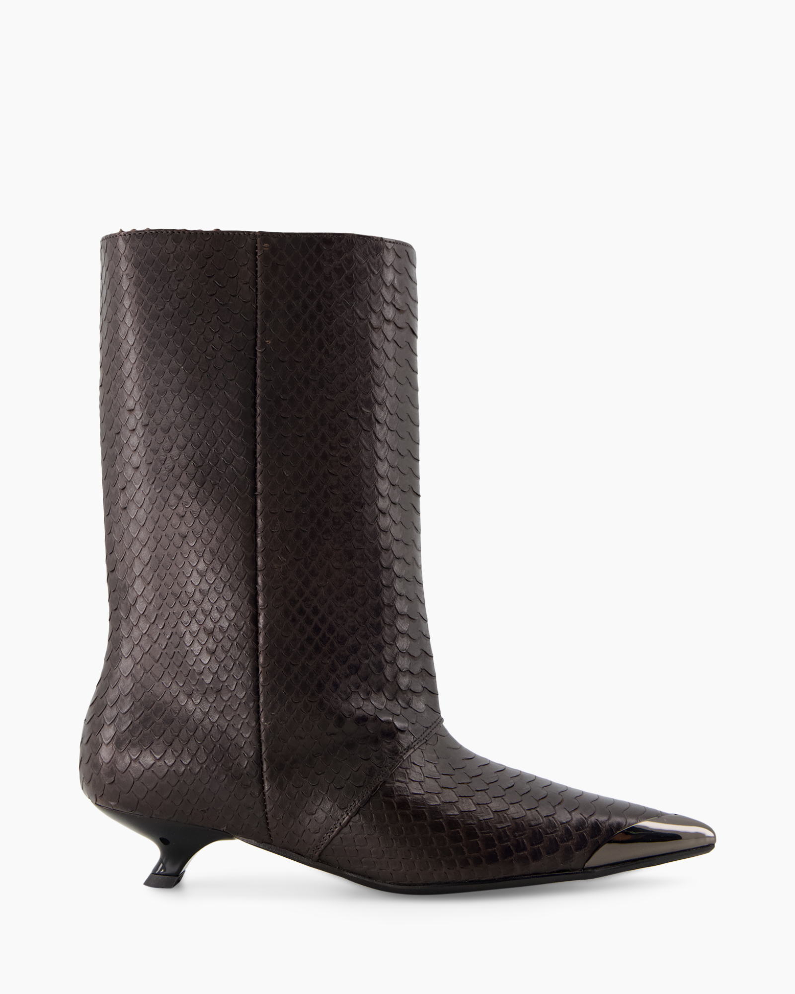 ankle boot, boots, brown, snakeskin, mid heel