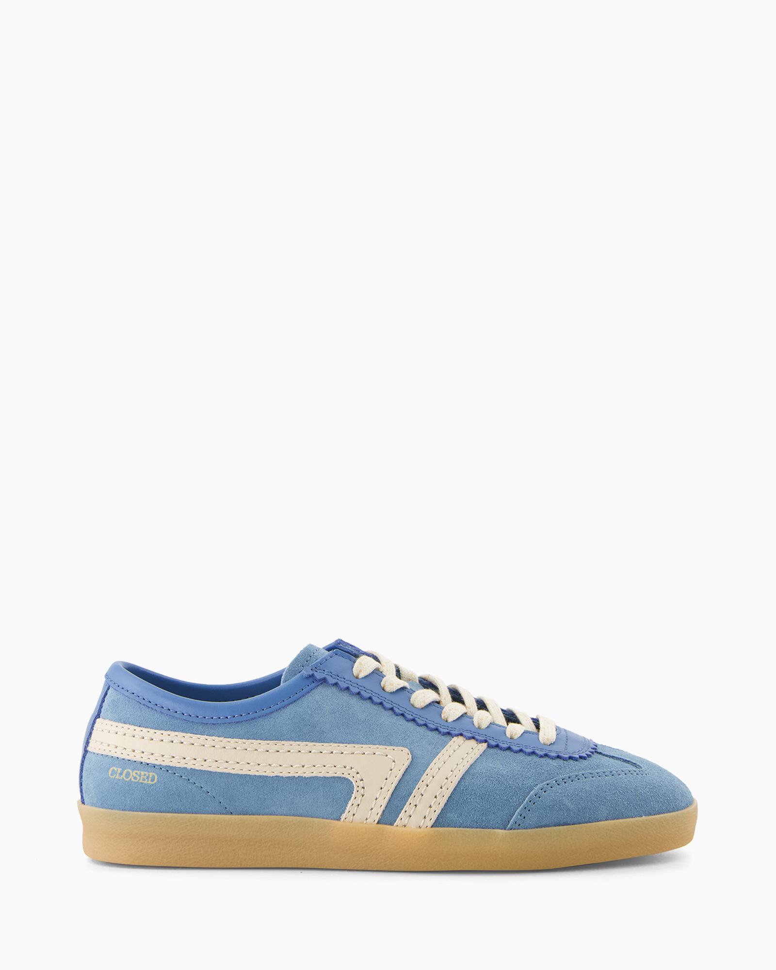 sneaker, blue, suede, gum sole, lacing
