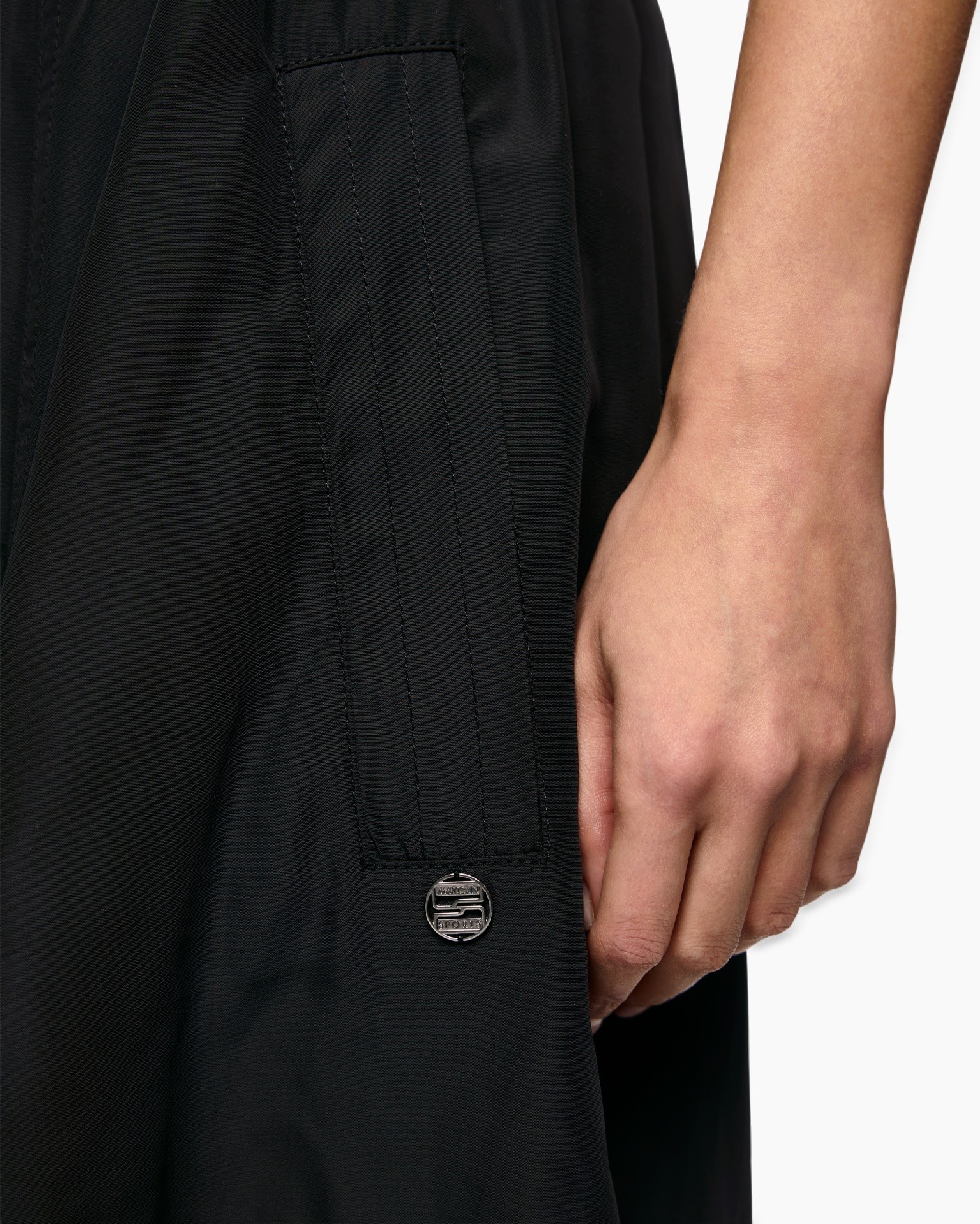 black, pocket, button, cargo, pants