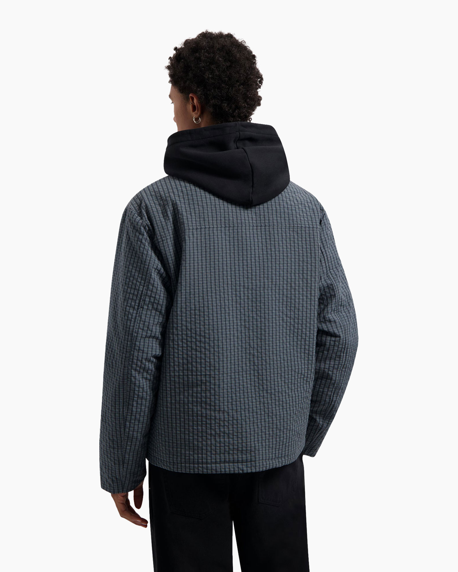 Jack Checked Padded Coach Donker Blauw