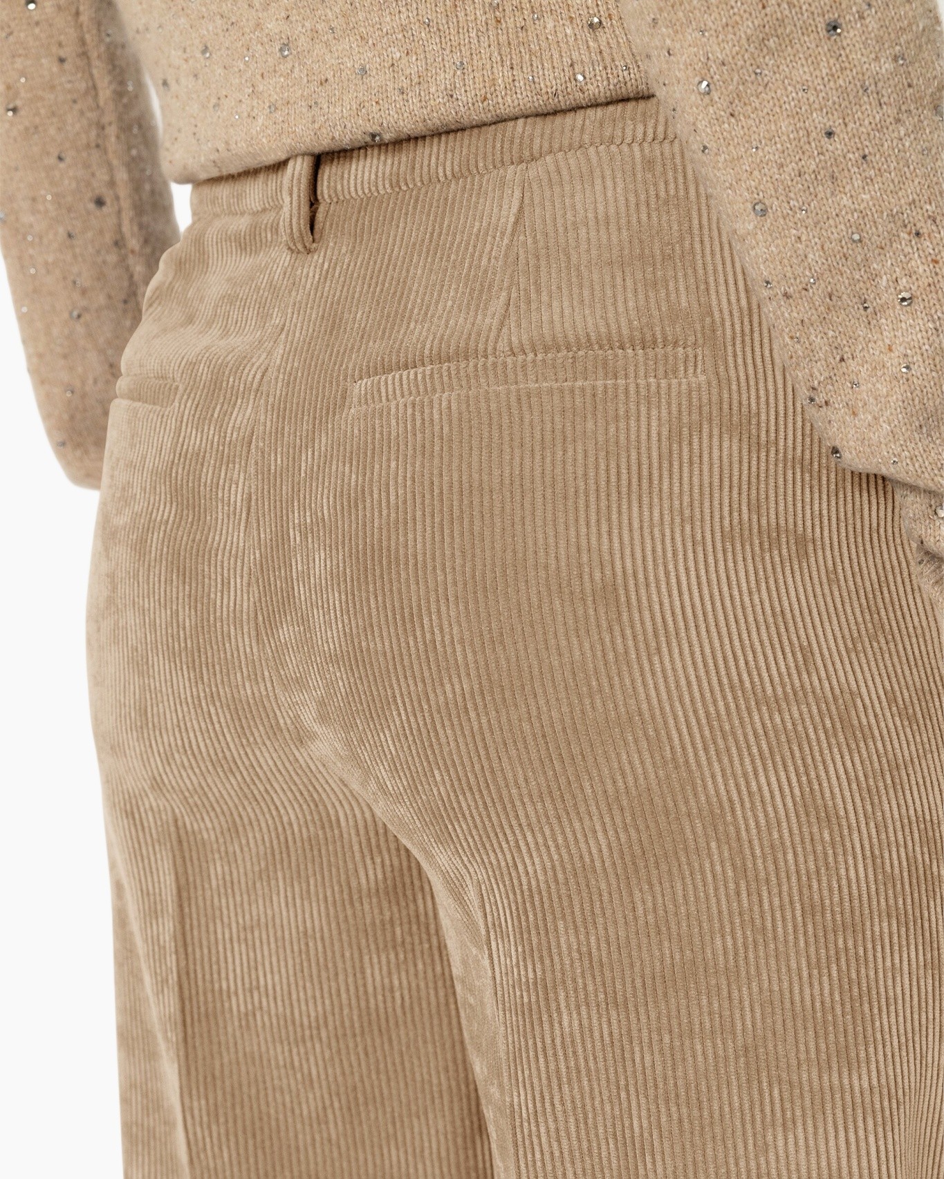 corduroy pants, wide-leg, beige, pants, velvety texture